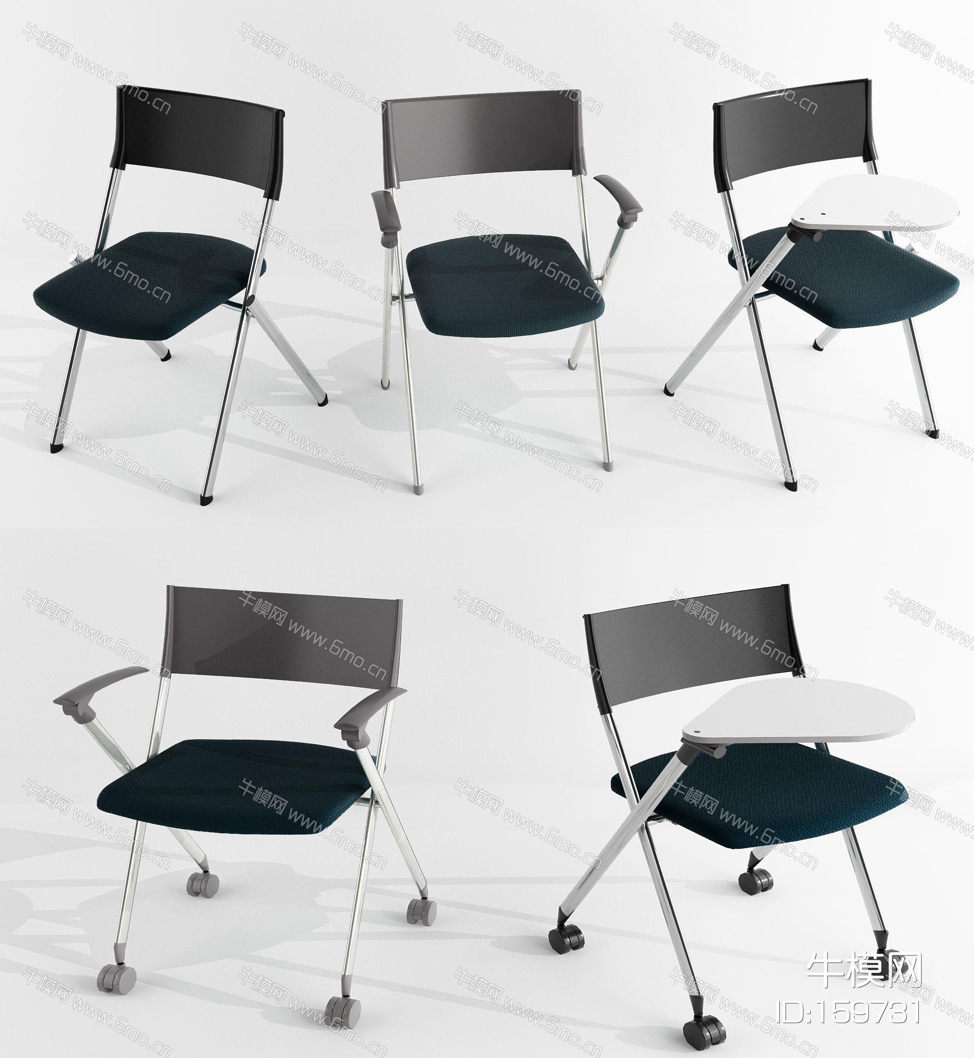 现代折叠培训椅会议教室椅