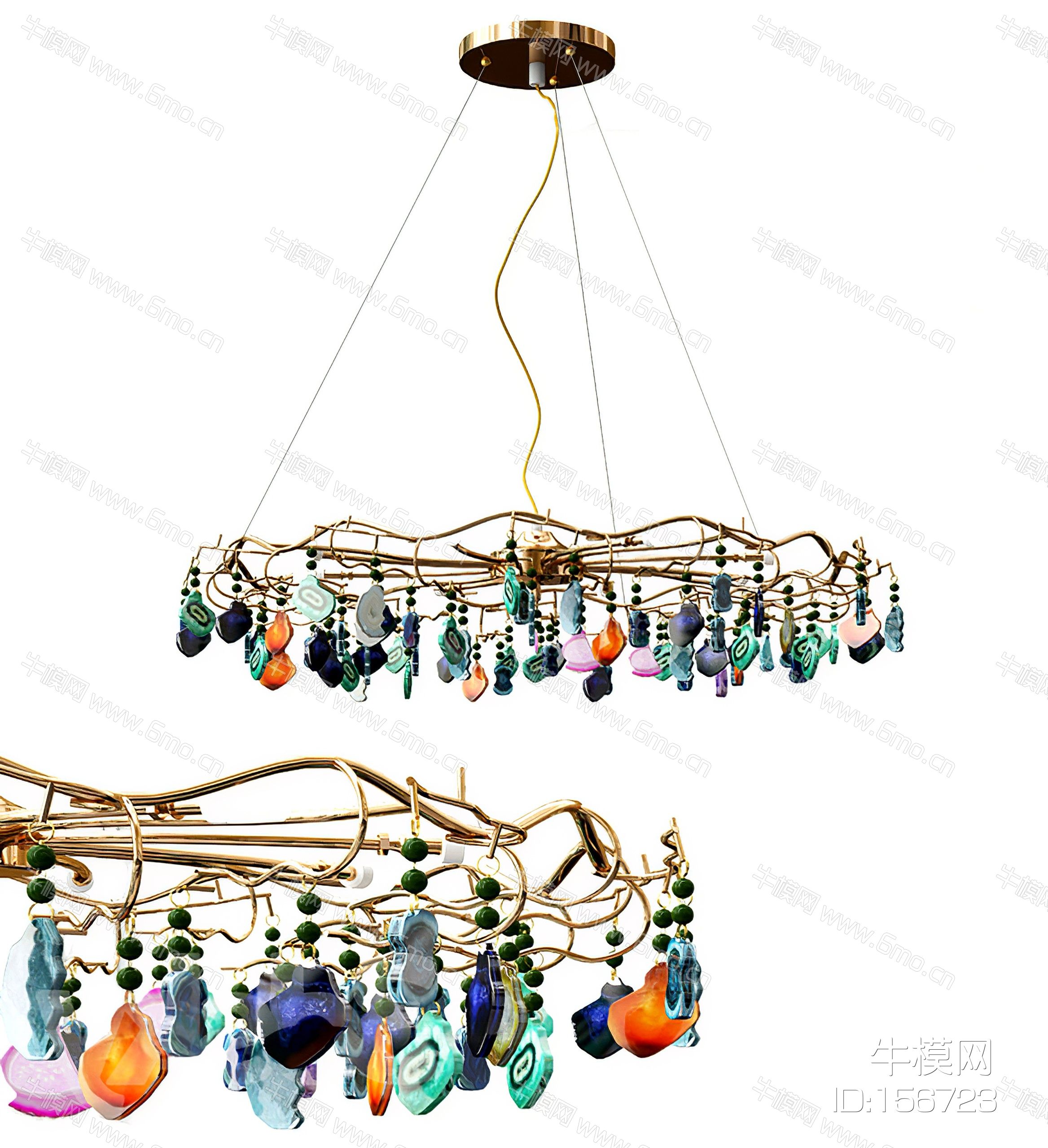 现代玻璃吊灯
