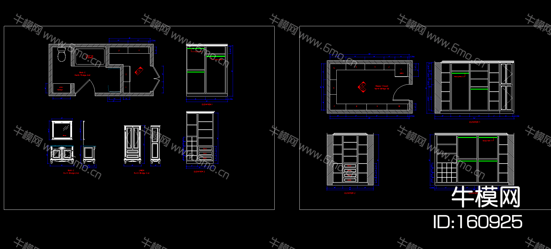 11套厨柜设计CAD图纸