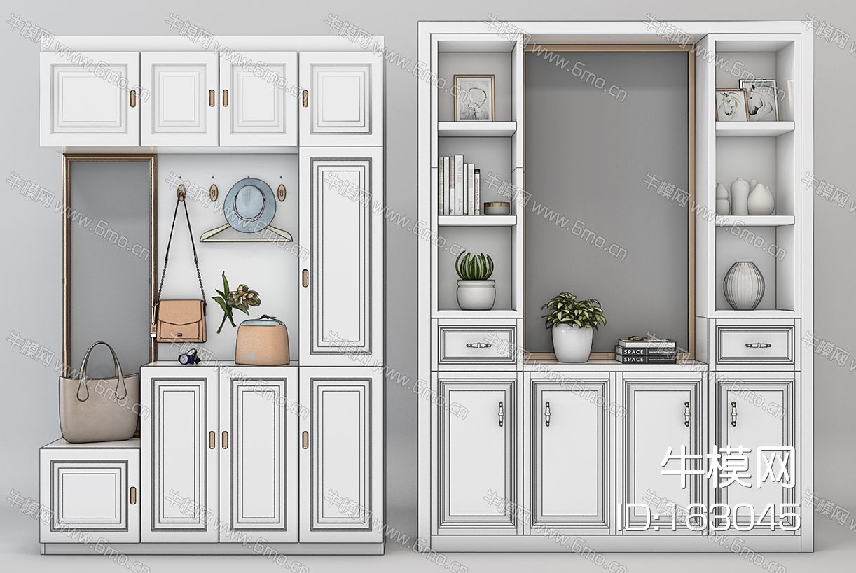 欧式鞋柜衣帽柜