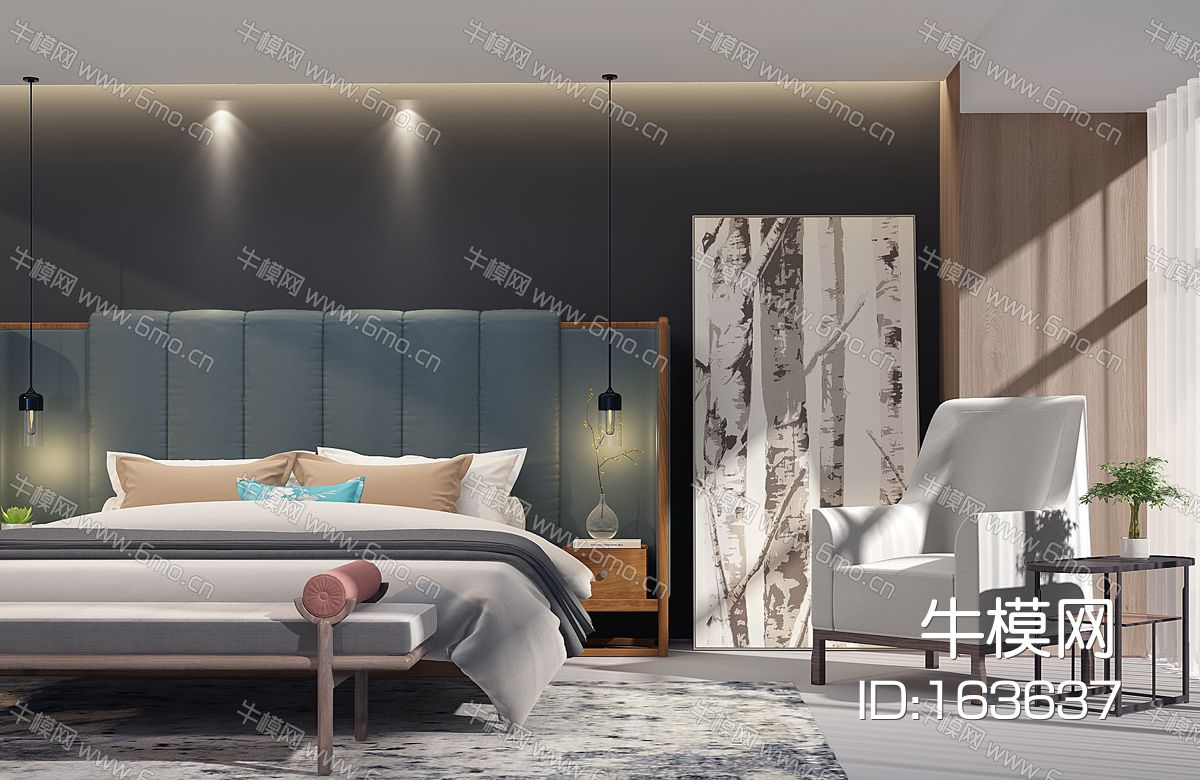 新中式床床尾凳榻休闲沙发圆几边几