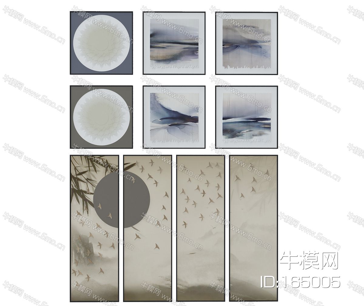 新中式立体挂画