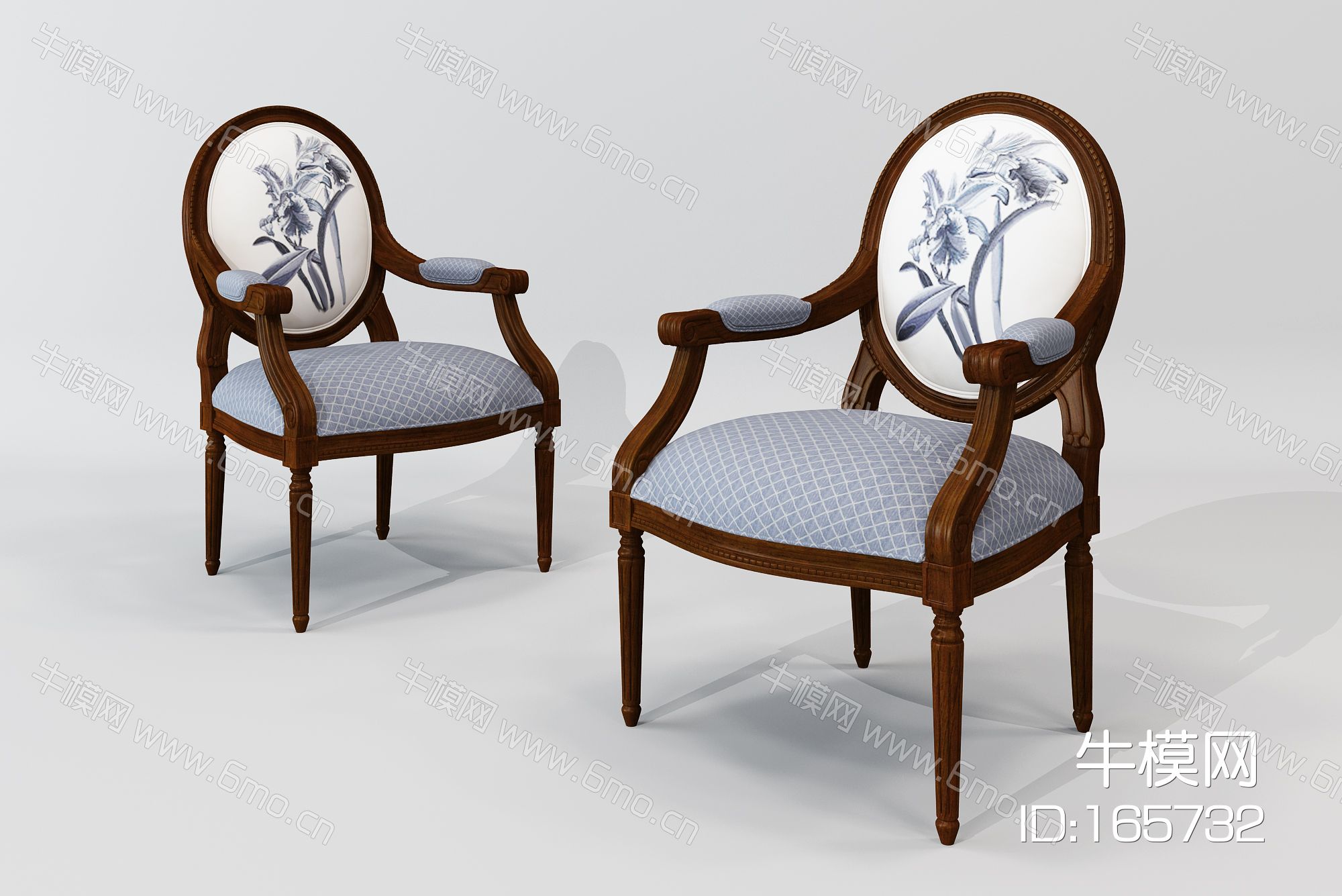 法式实木布艺单人椅子