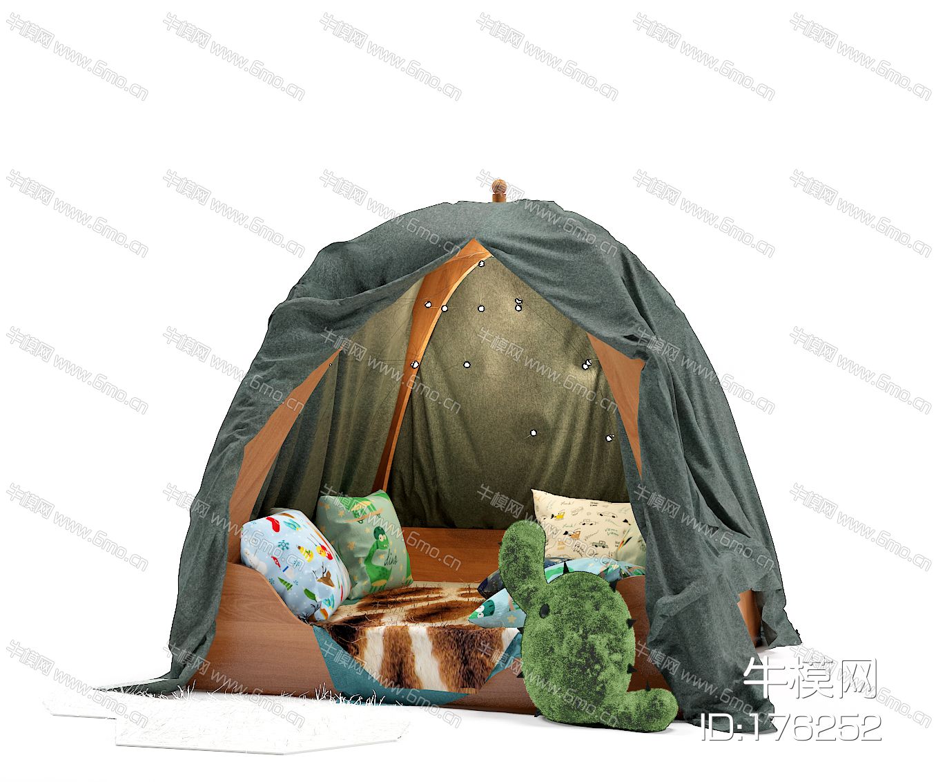 现代儿童帐篷软垫组合