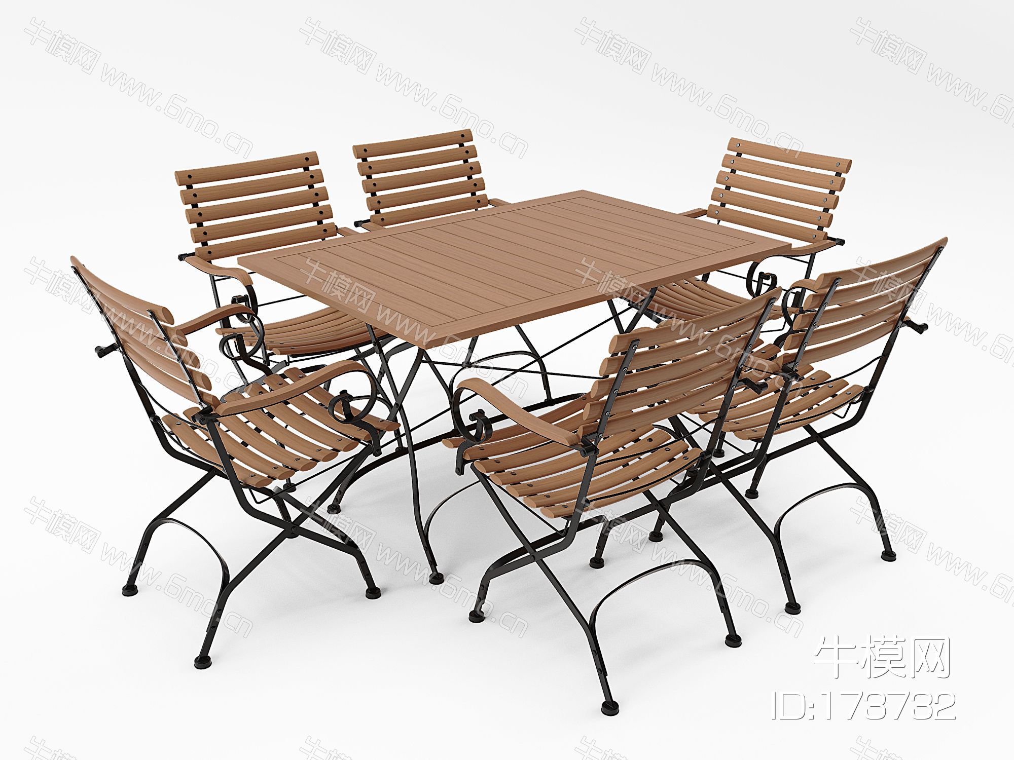 现代户外餐桌椅子组合