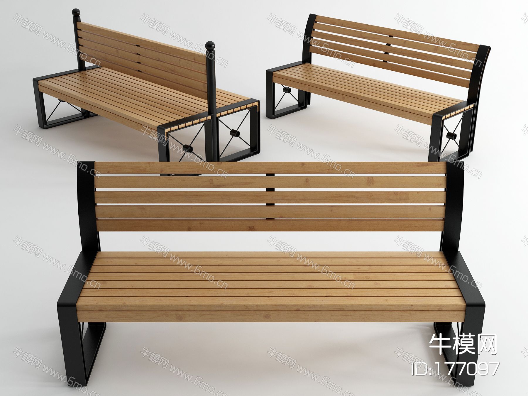 现代户外休闲椅  公园椅 长条椅