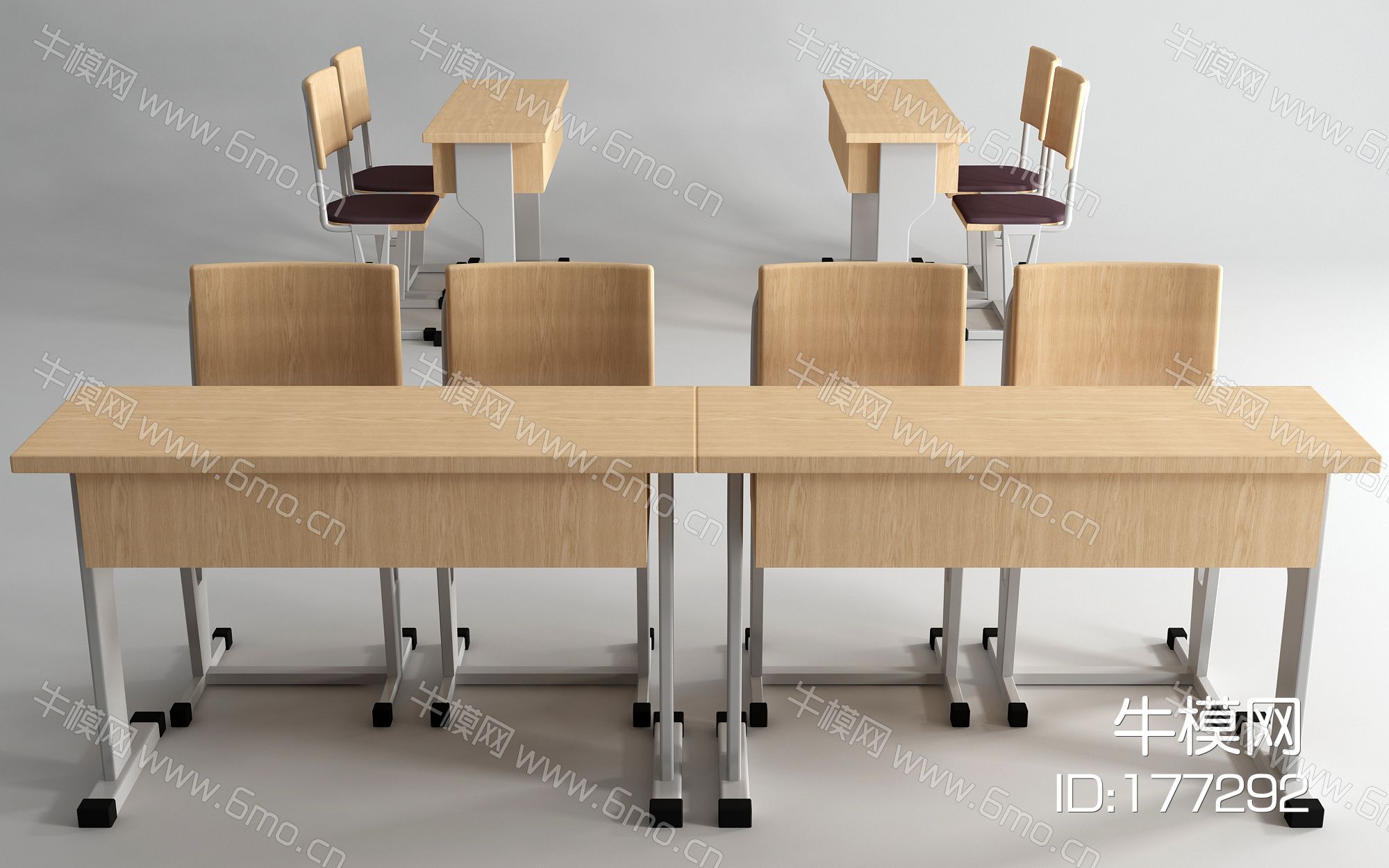 现代双人课桌 多功能书桌椅