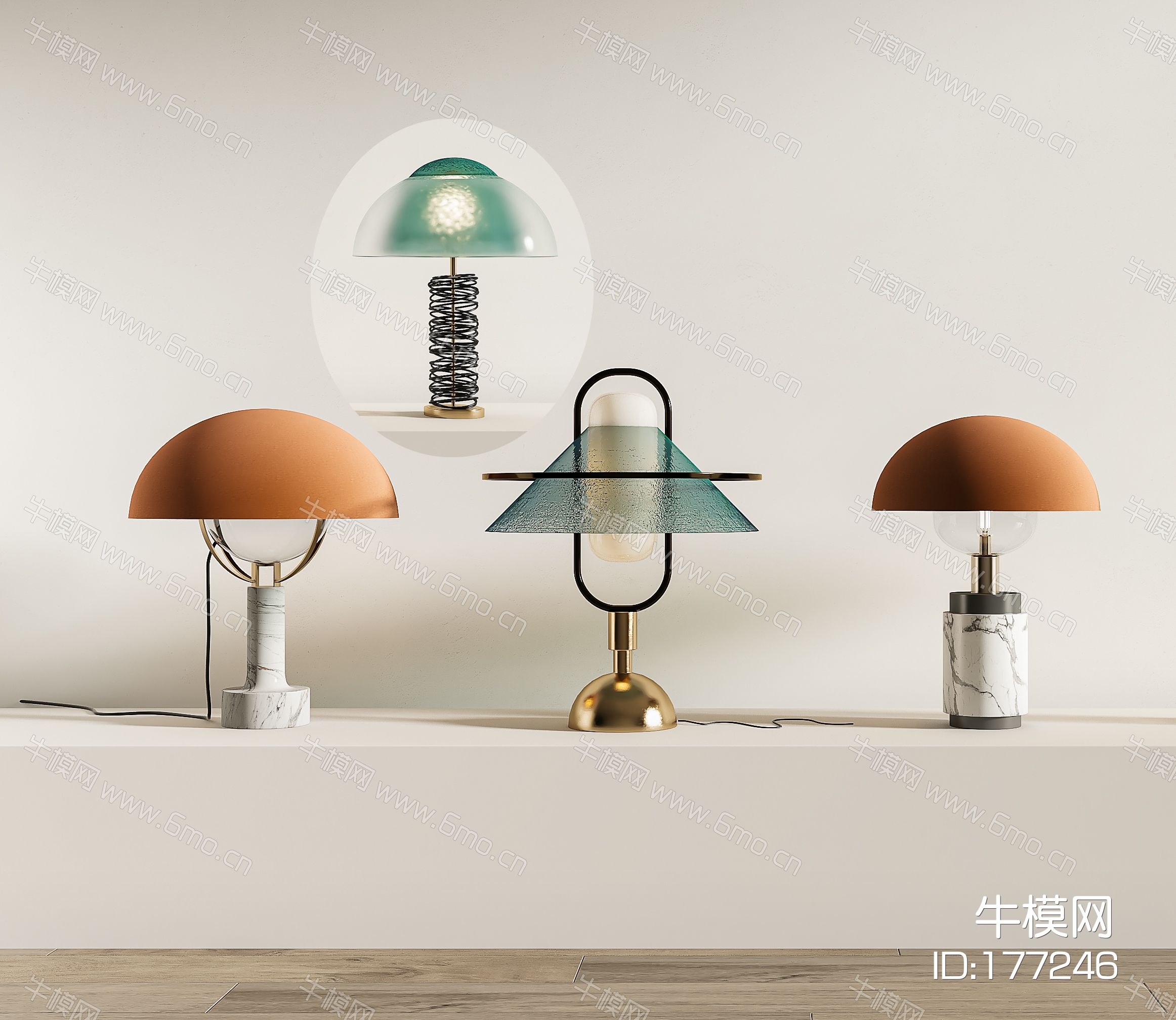 现代轻奢台灯组合