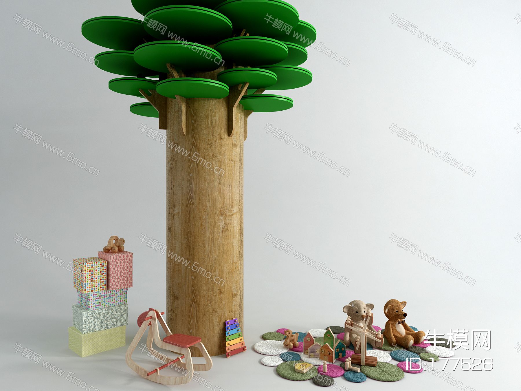 现代装饰树  儿童玩具