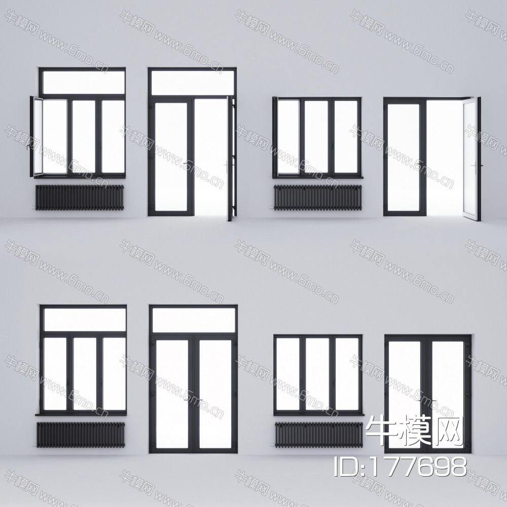 现代铝合金门窗  暖气片 塑钢门窗