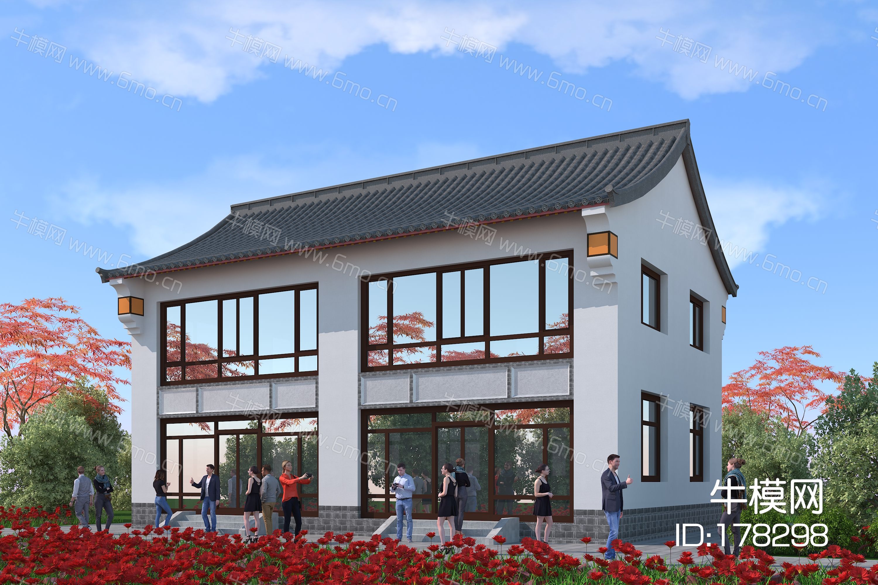 中式建筑，园林古建，传统中式，仿古建筑，户外建筑，景观小品，小公建，古建，四合院，庭院