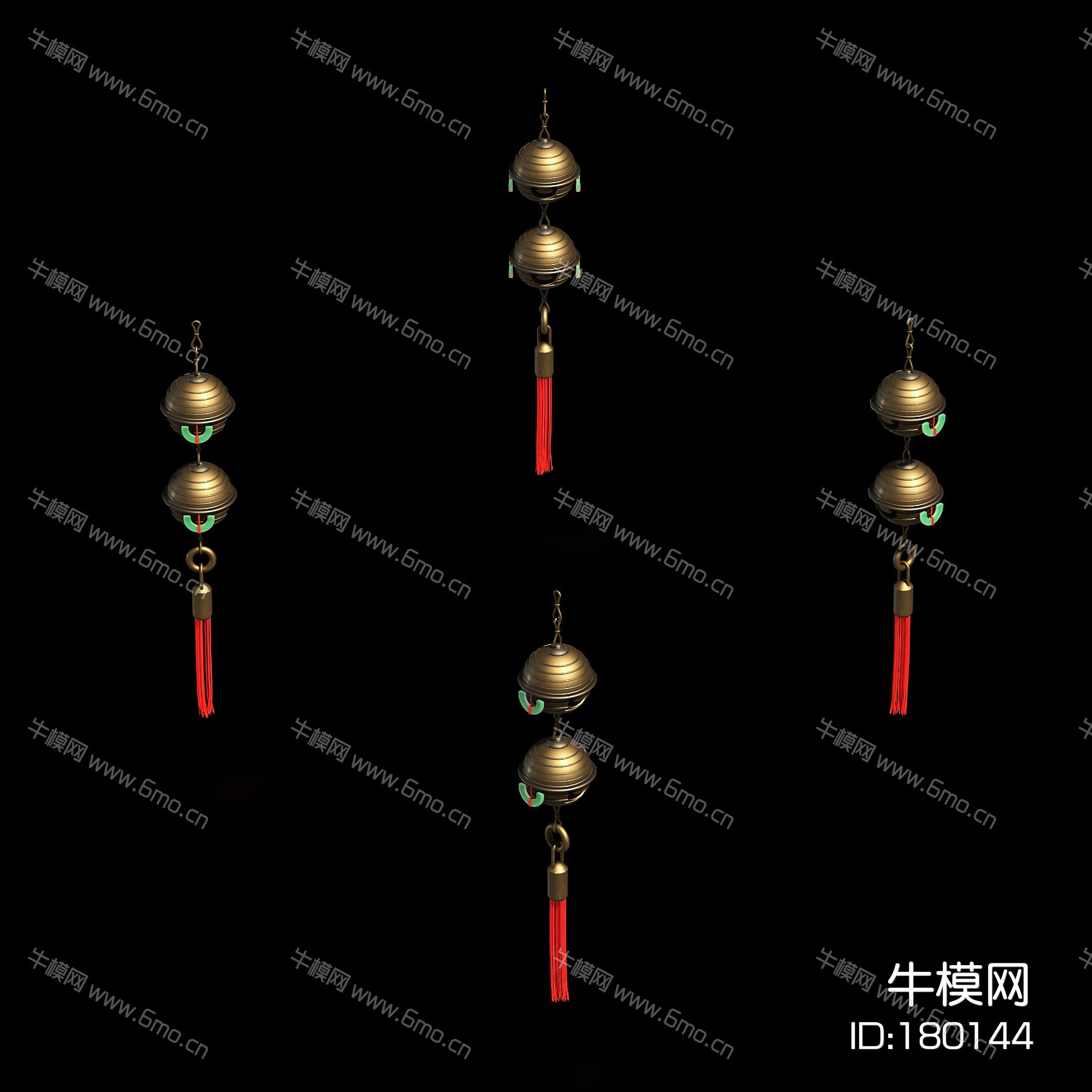 中式铃铛 挂件 玉佩 挂饰