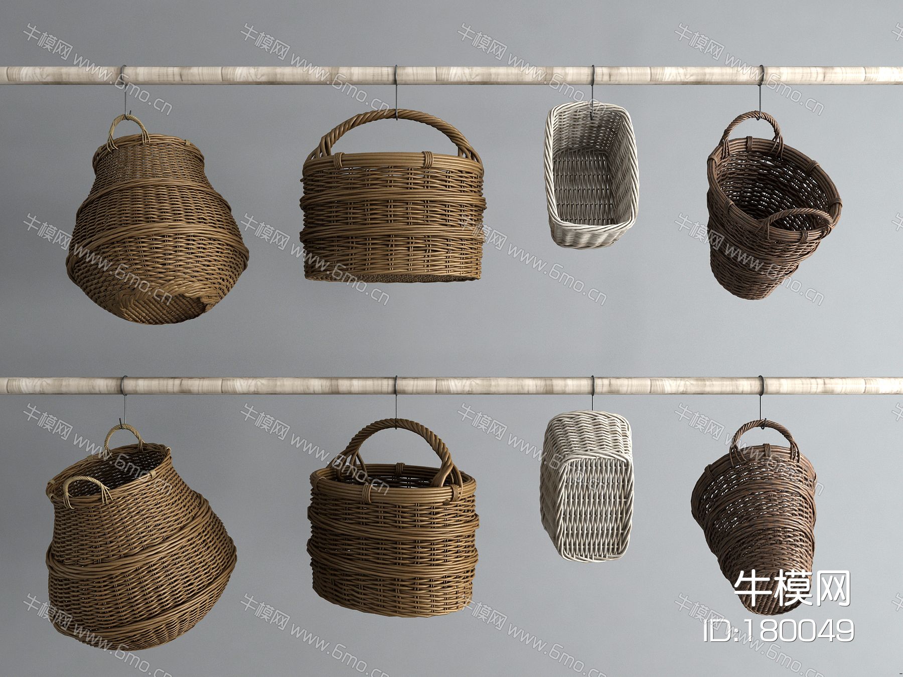 现代竹编篮子