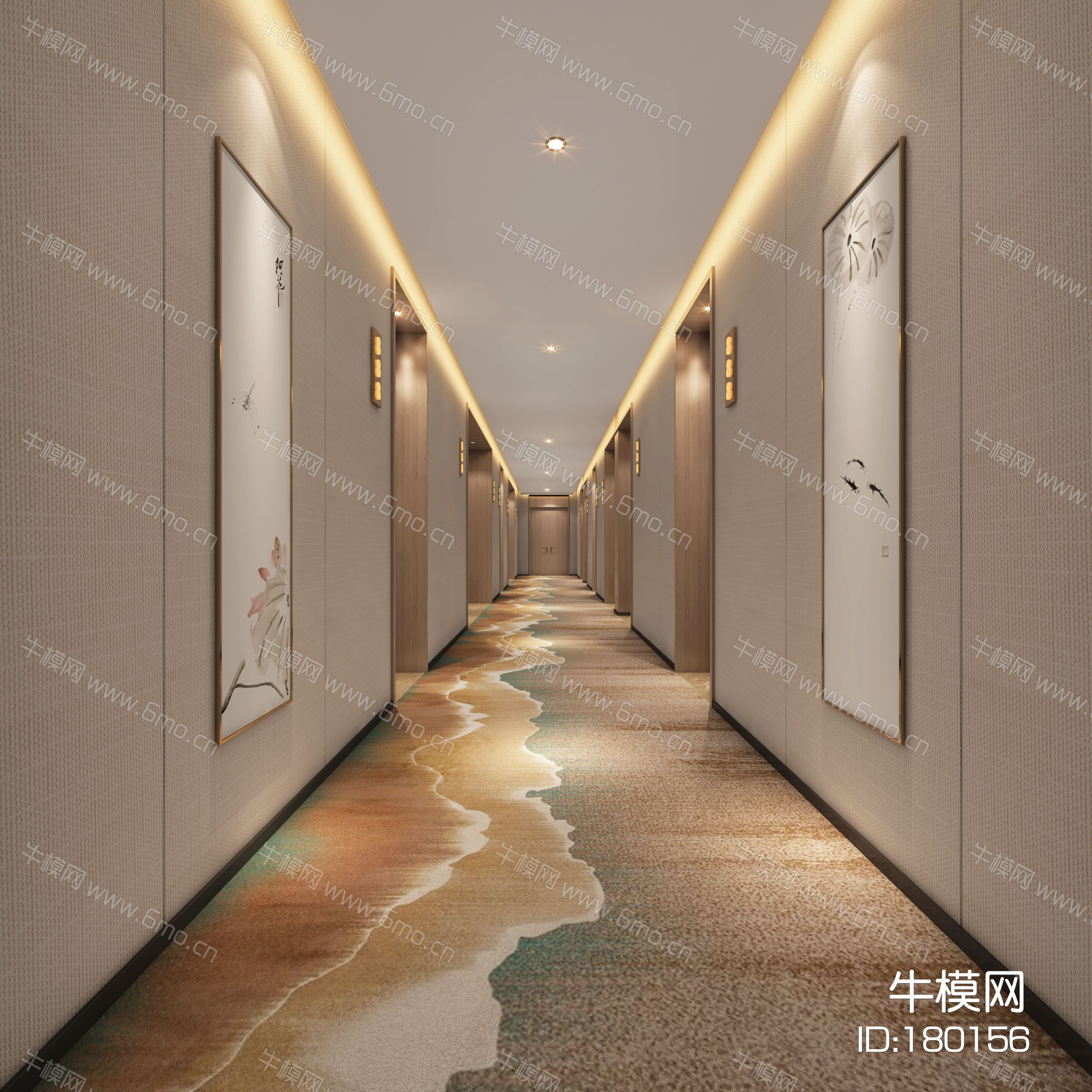 新中式酒店走廊