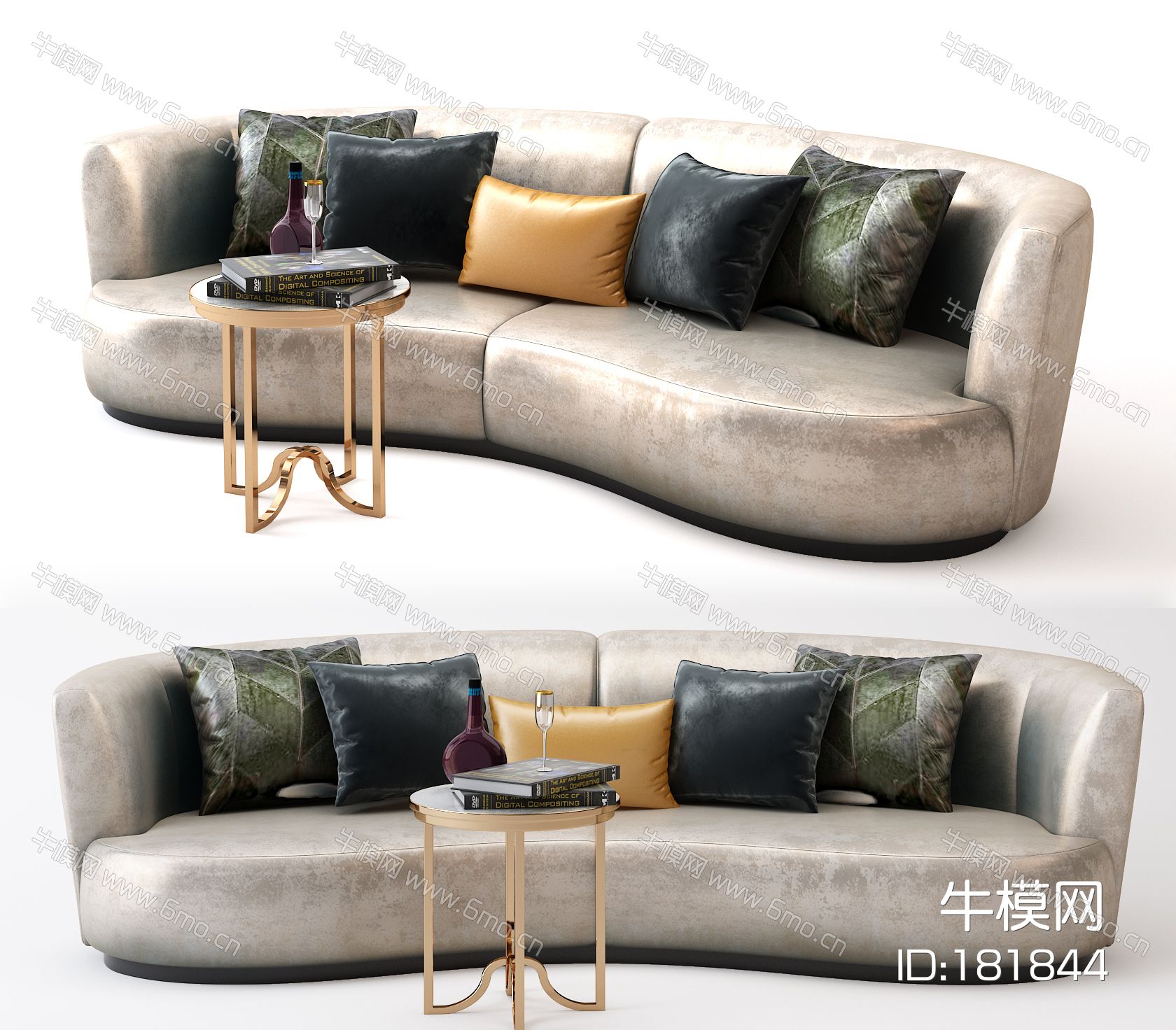 现代双人沙发 异形沙发