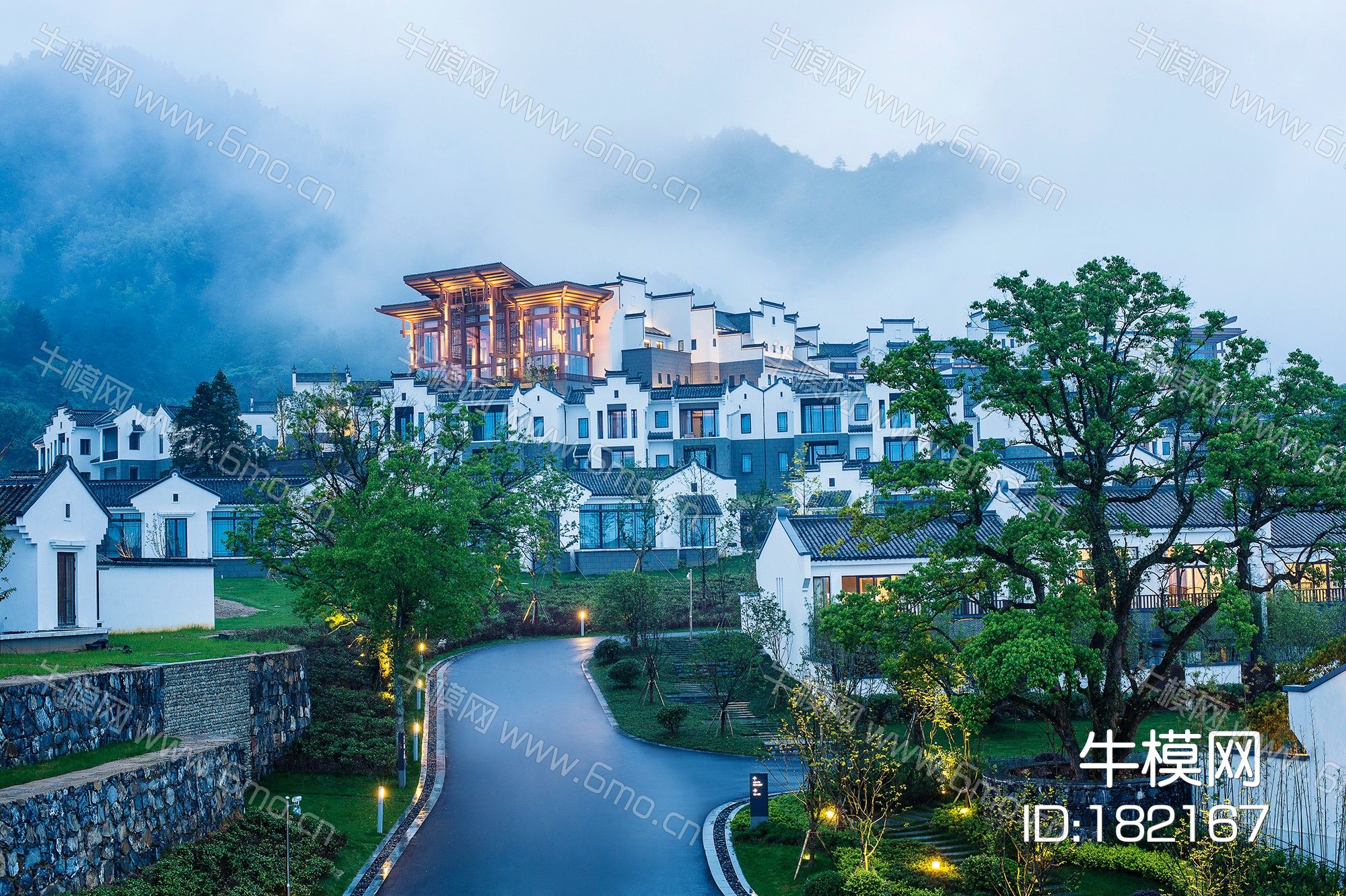 黄山悦榕庄丨CAD施工图+高清摄影+官方视频+施工实景