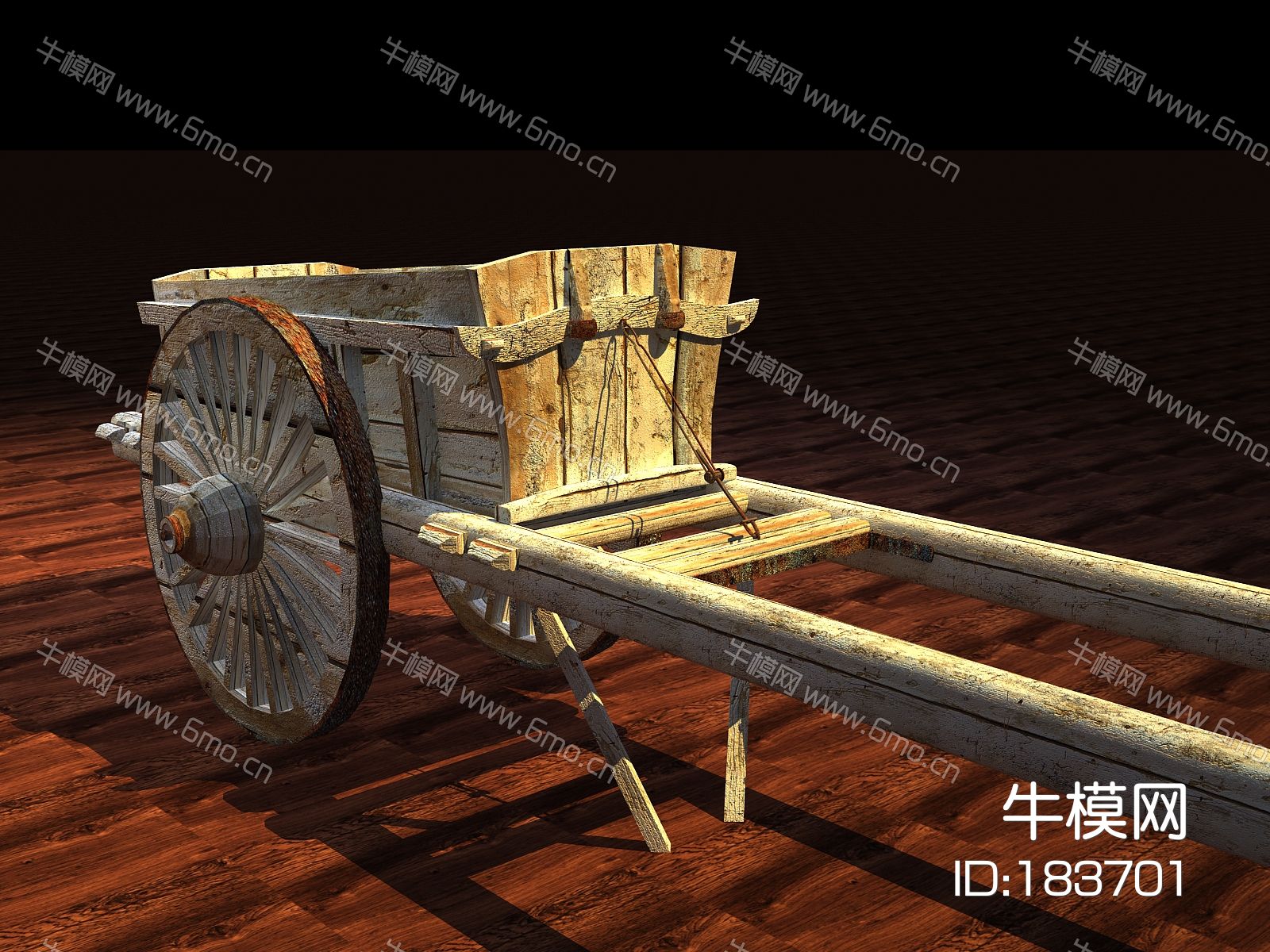 中式古旧大马车
