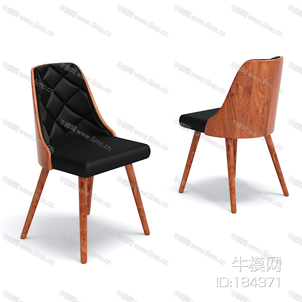 现代实木皮沙发椅子