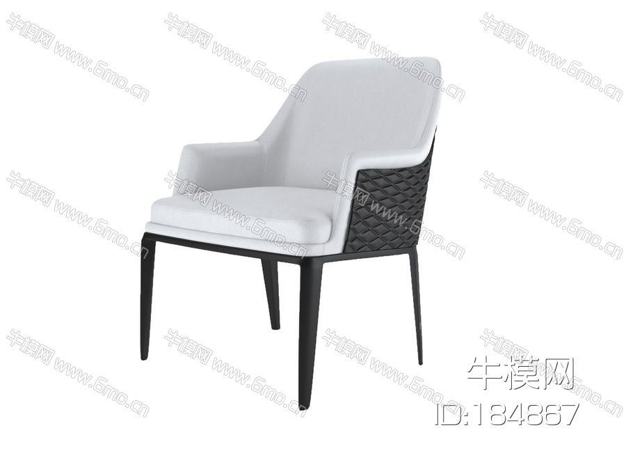 04-Bentley现代扶手椅，单椅，餐椅cr材质