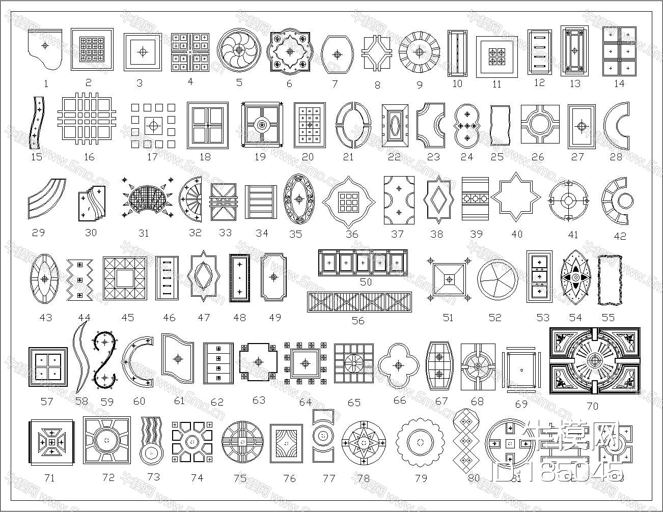吊顶｜造型大全cad