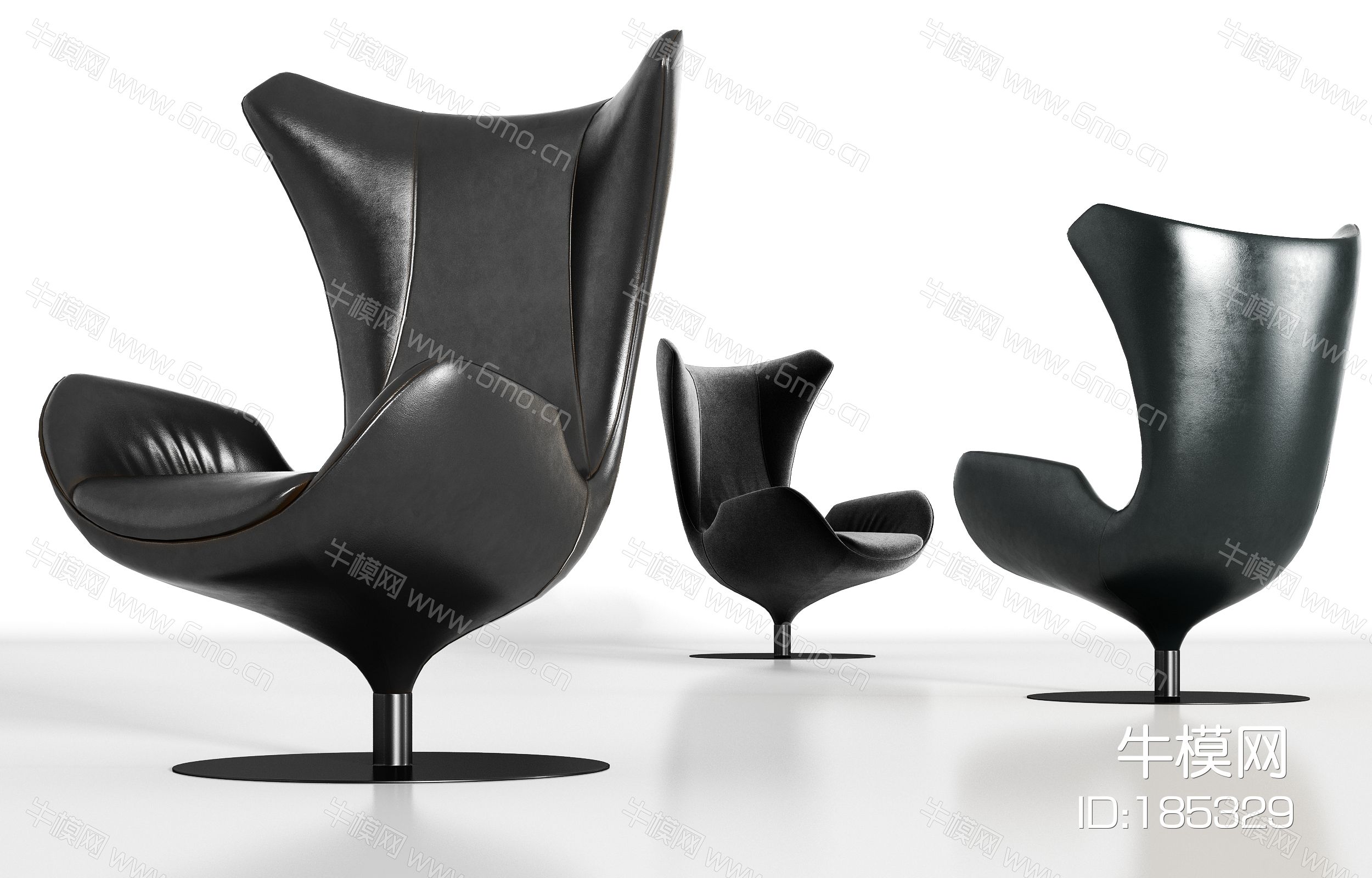 现代金属皮革绒布单椅组合