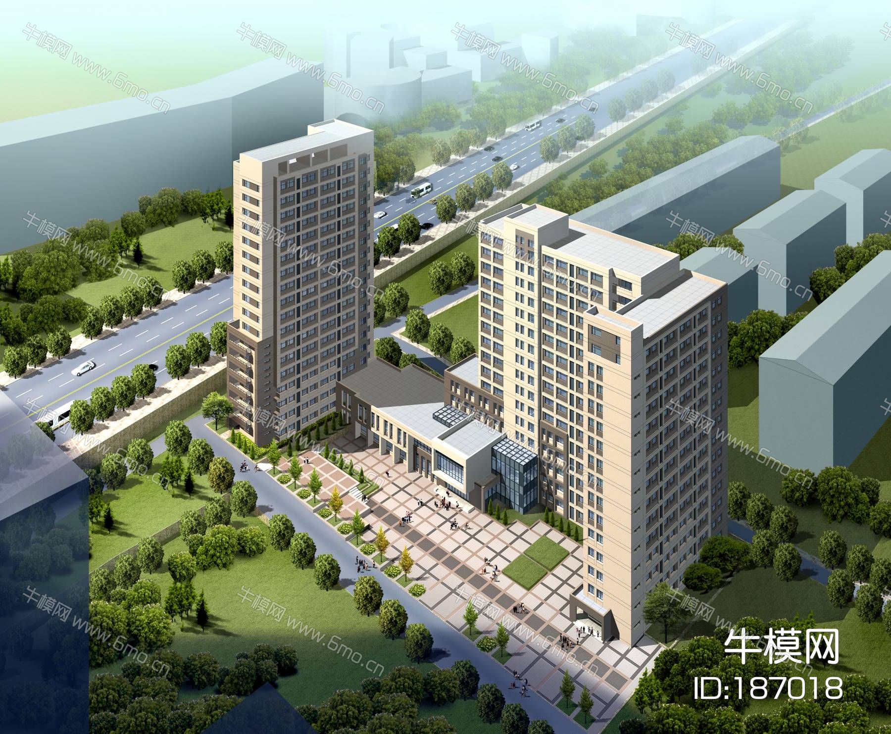 现代高层住宅公寓  建筑外观