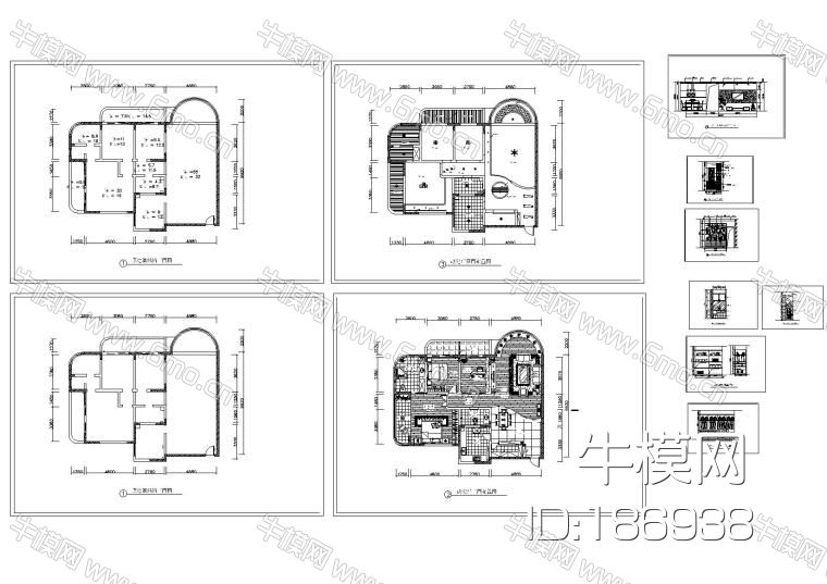 中式风格元素CAD图纸（含茶室、传统古建元素门窗、门扣、彩画）