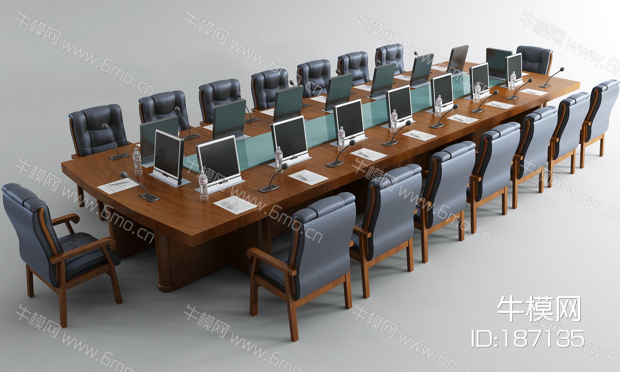 现代行政会议室桌椅组合