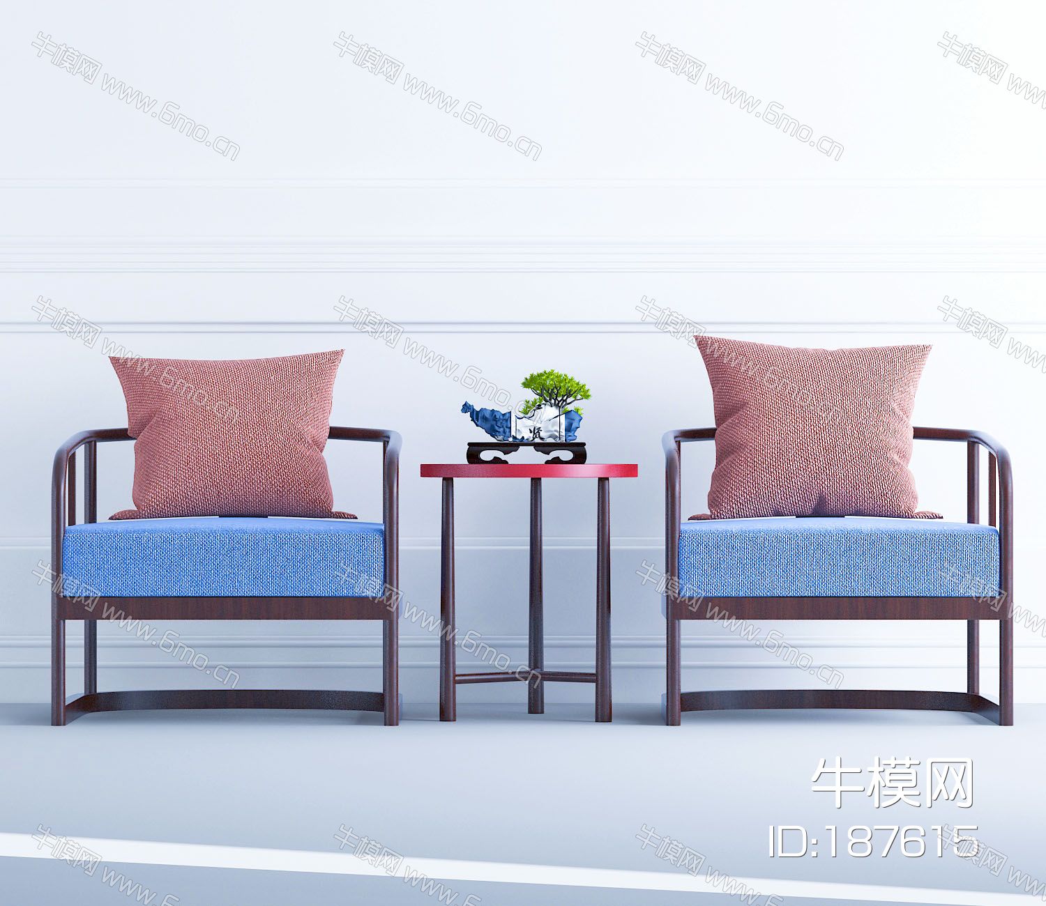 新中式椅子茶几组合