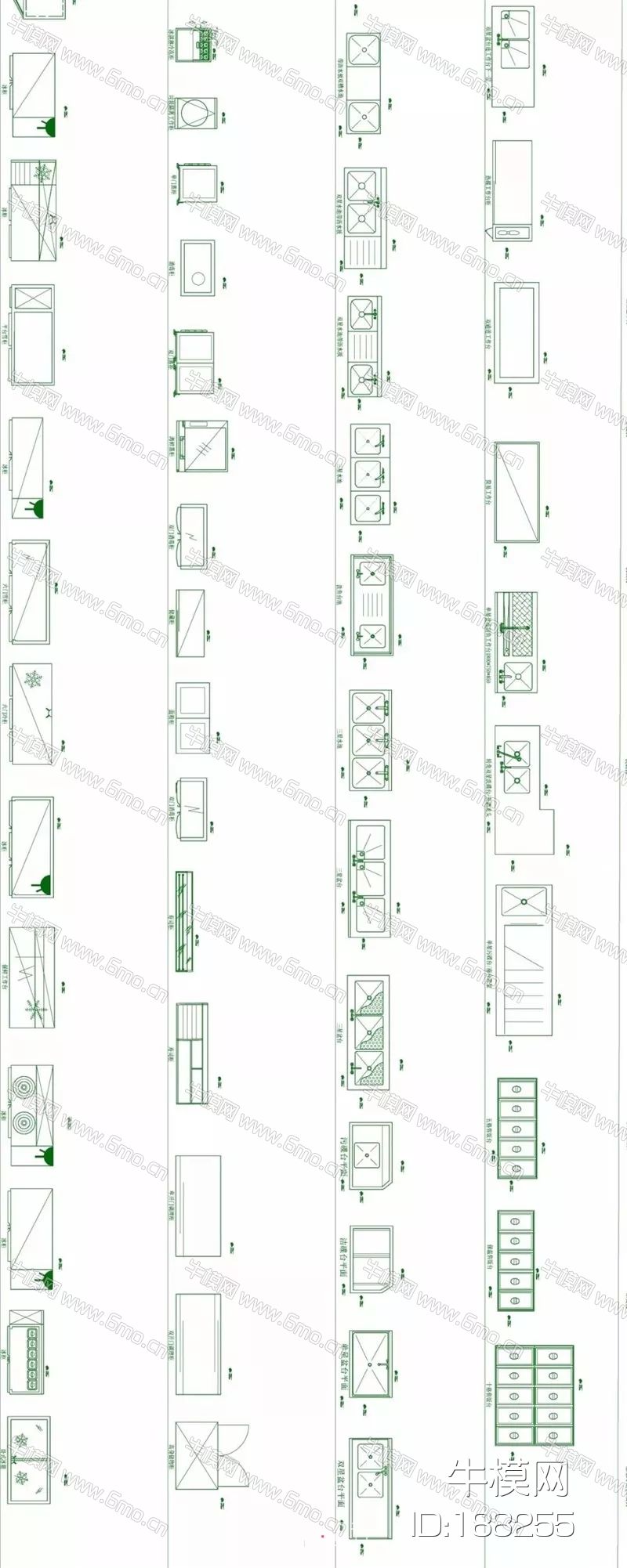 《室内设计师专属工装CAD平面图库》酒店餐饮  办公空间  健身器材