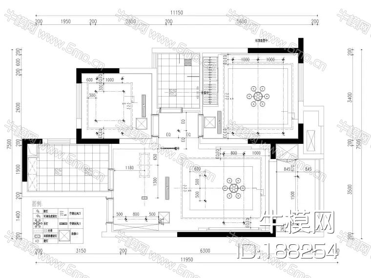 金螳螂_俪珠华庭85㎡现代二居室家装样板间装饰设计施工图