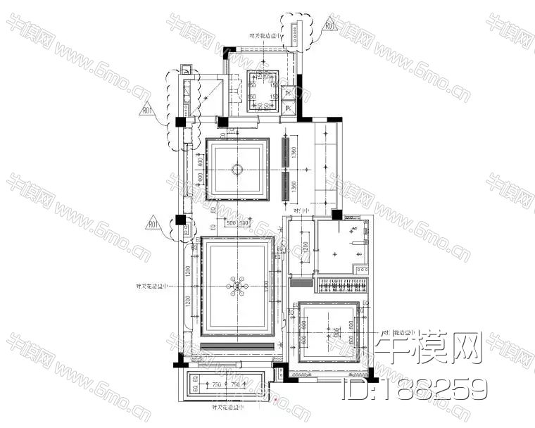 梁志天-苏州雅居乐相城迭层三居室别墅施工图+深化软装方案+效果图