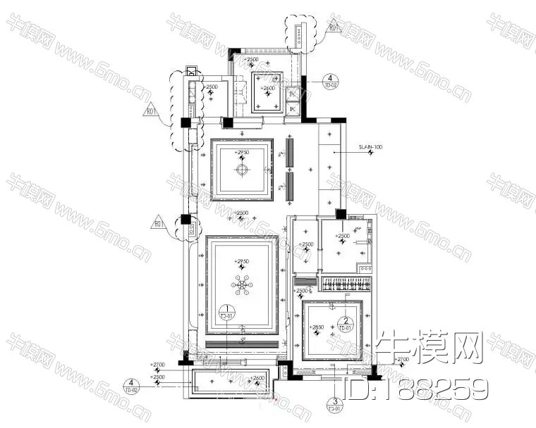 梁志天-苏州雅居乐相城迭层三居室别墅施工图+深化软装方案+效果图