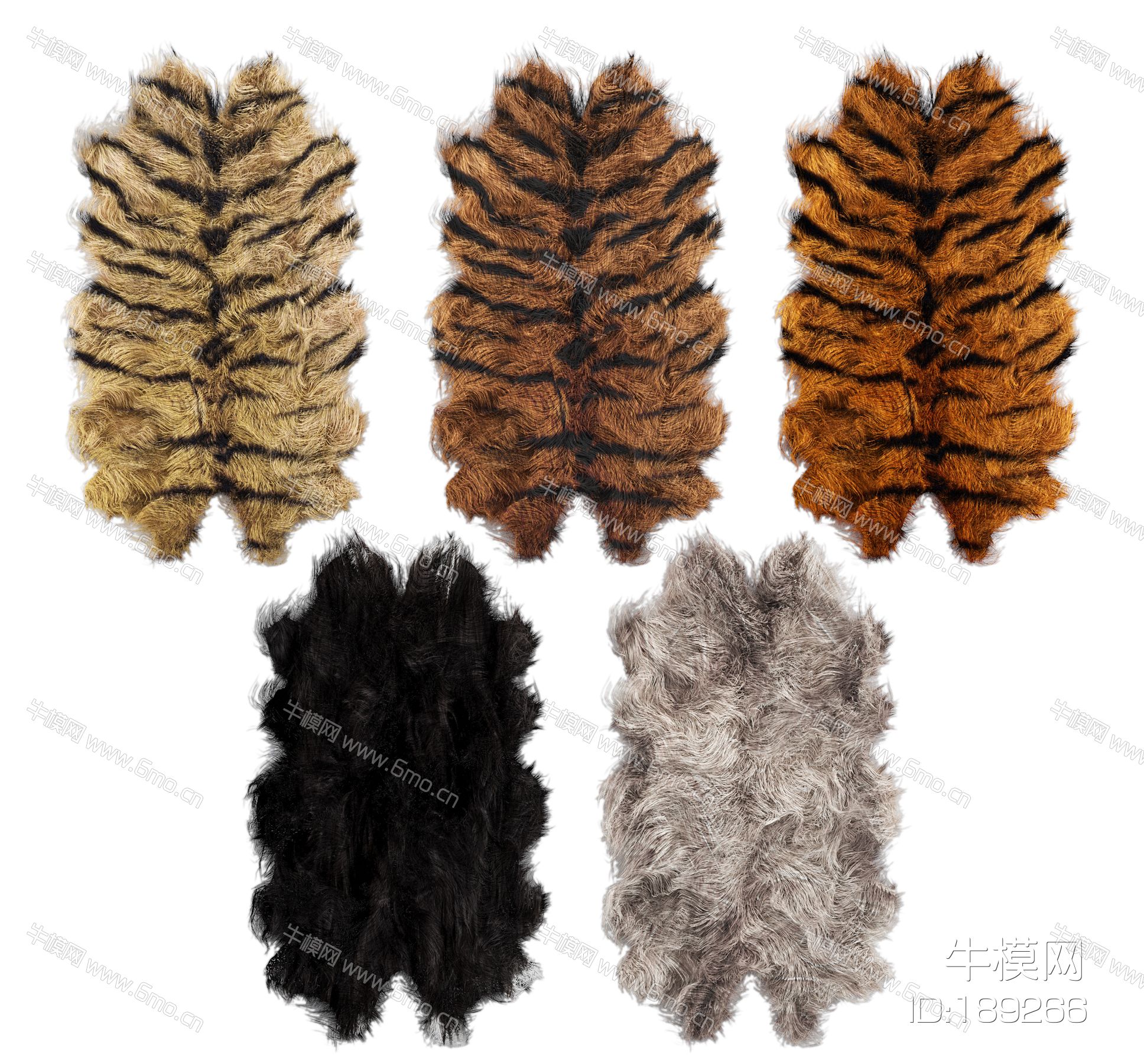 现代动物毛皮 绒毛地毯