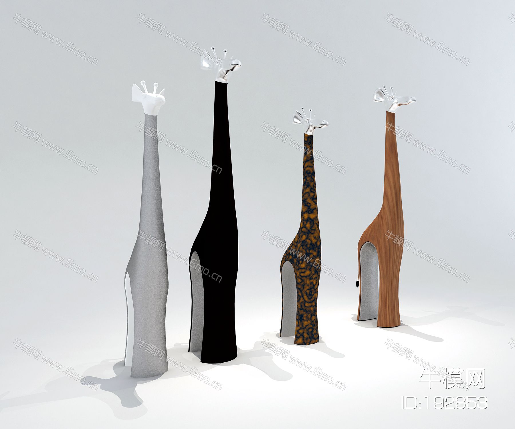 现代长颈鹿摆件工艺品雕塑