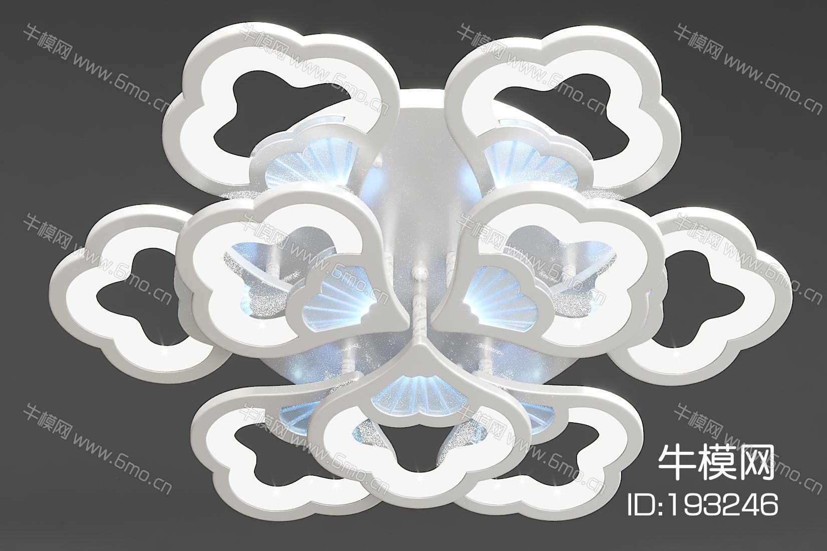 现代金属花形吸顶灯