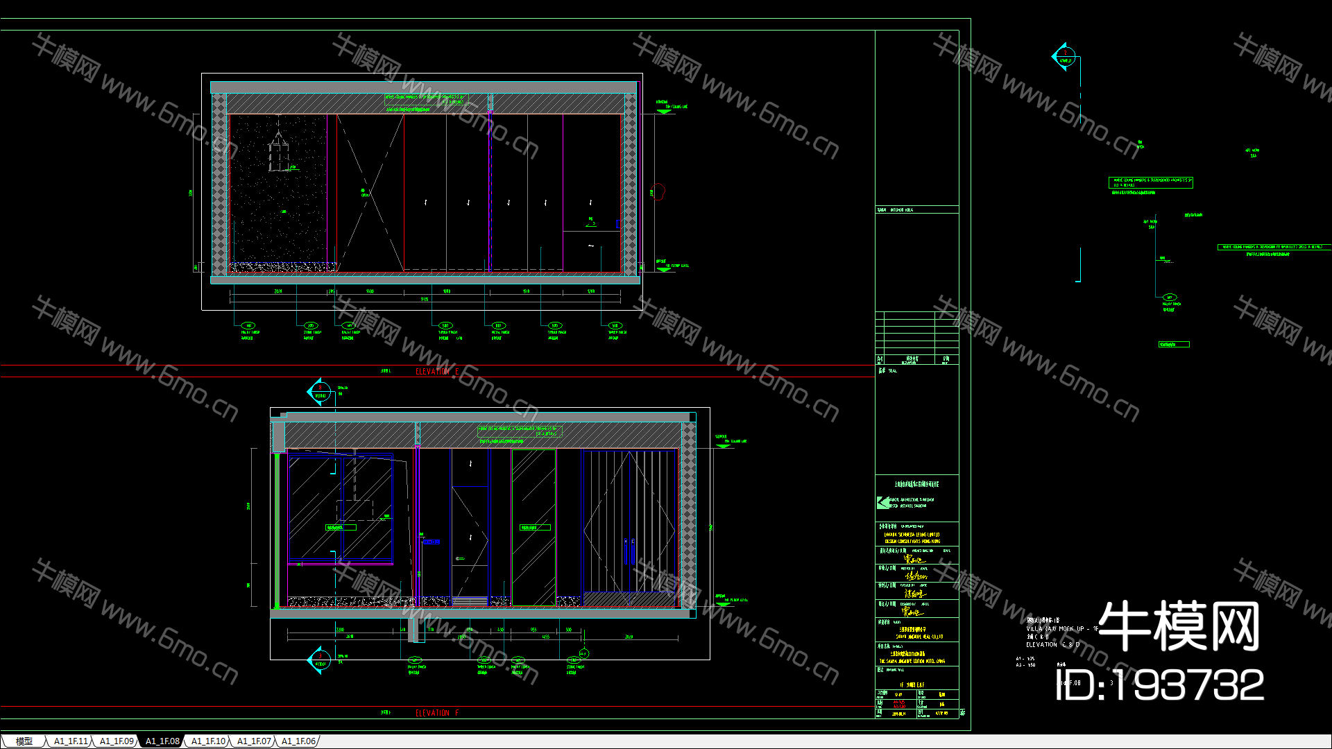 【新加坡SCDA设计】三亚艾迪逊A+B户型私人别墅样板间丨建筑效果图+效果图+CAD施工图