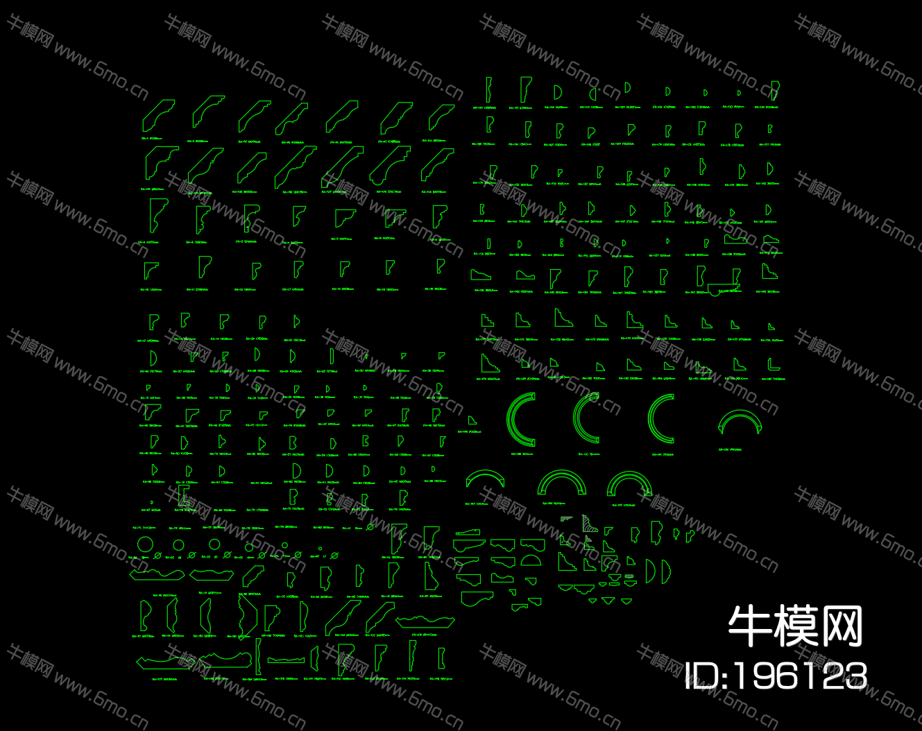 cad角线pu线素材集合大全CAD图纸