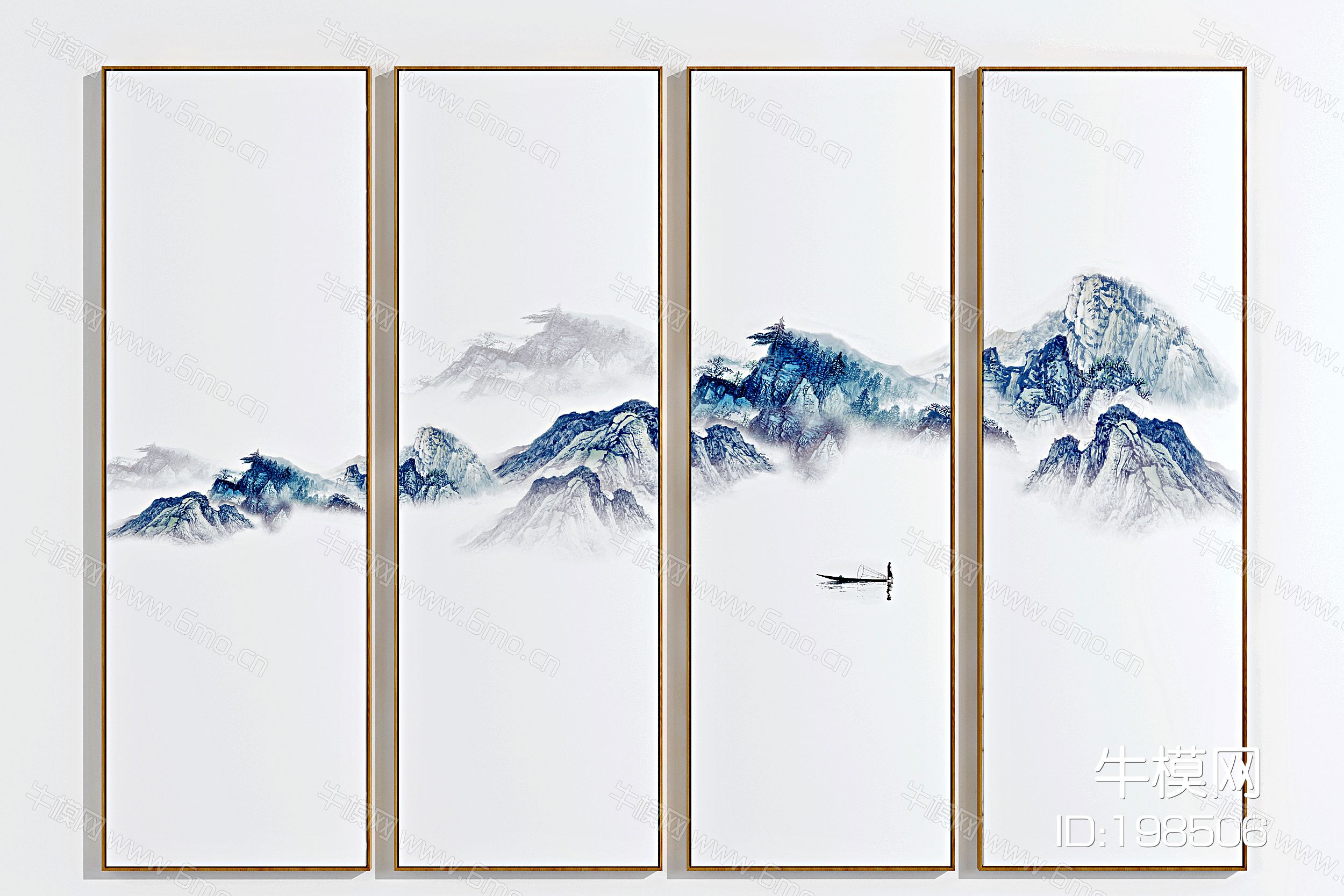 新中式山水装饰画，挂画