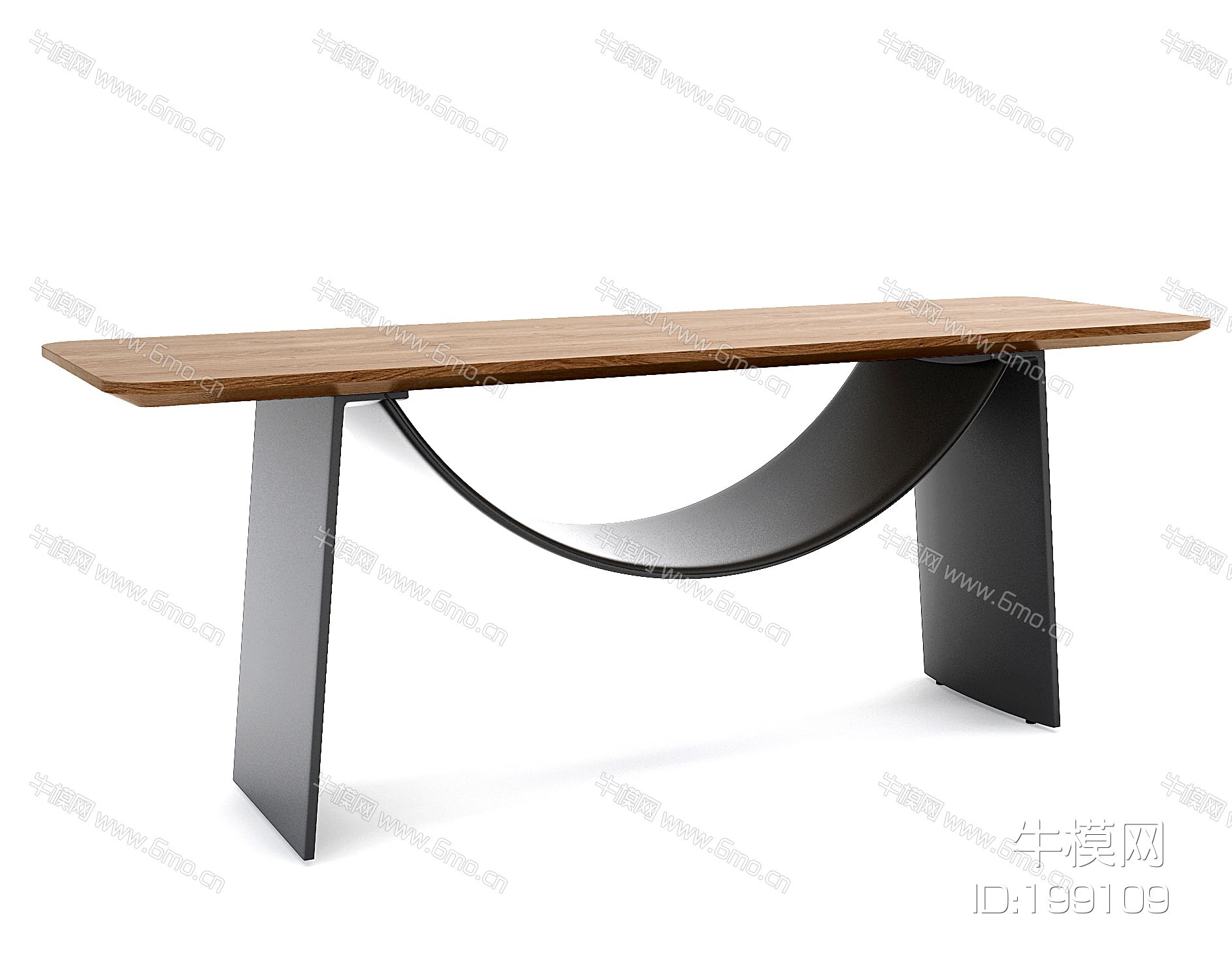现代长凳餐桌，桌子