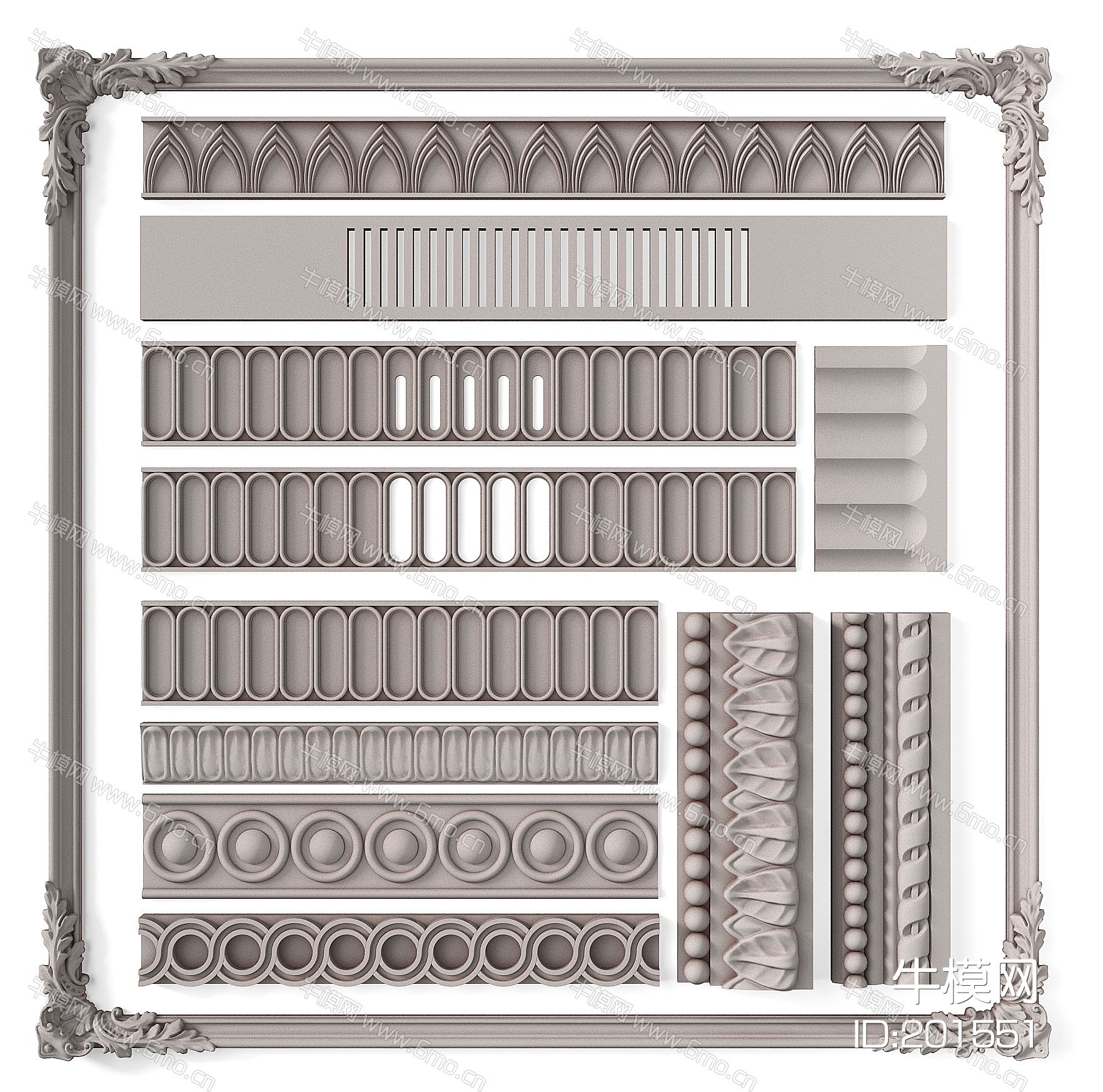 欧式雕花角线，石膏线