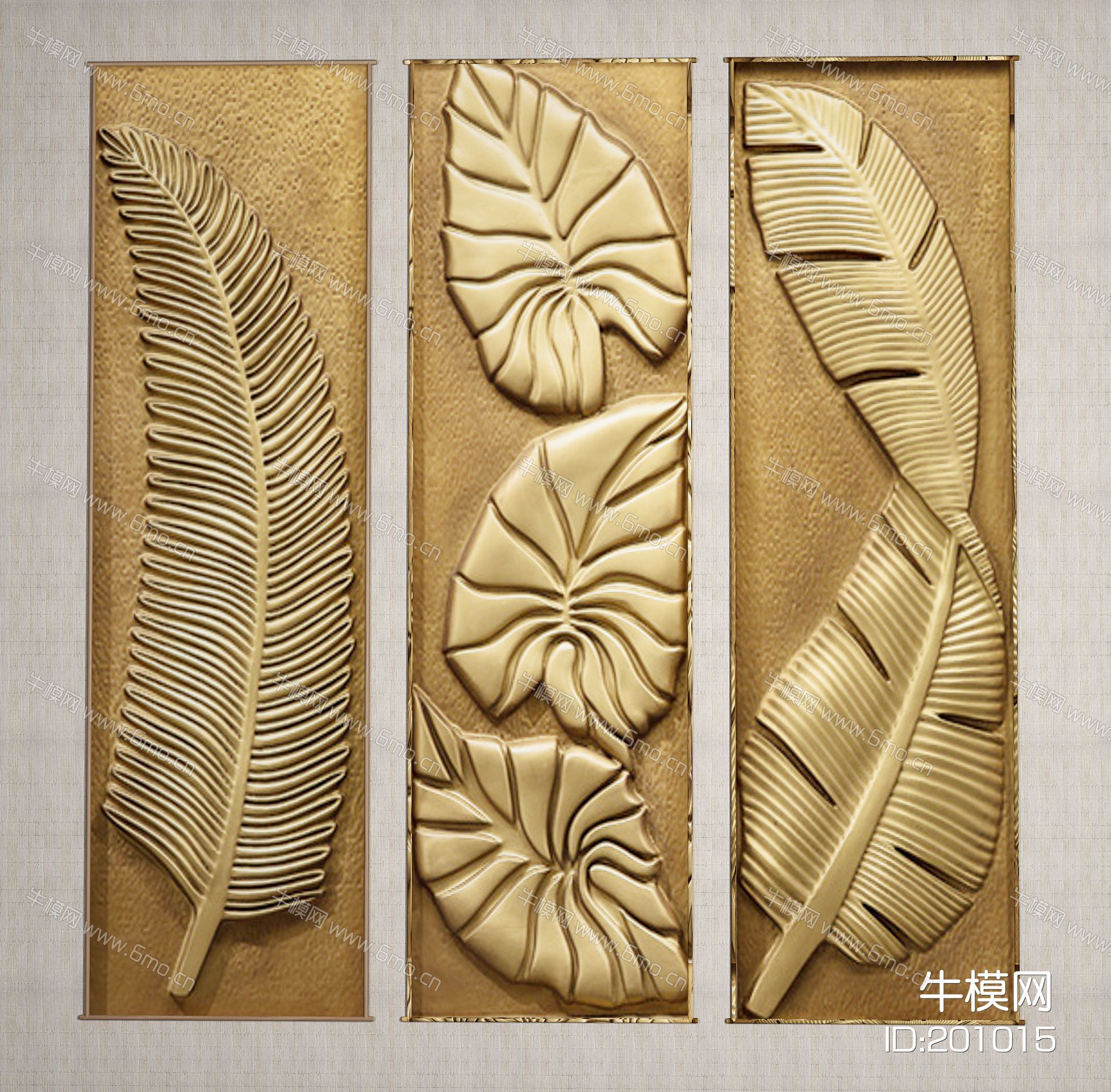 东南亚树叶浮雕立体叶片装饰画_挂画