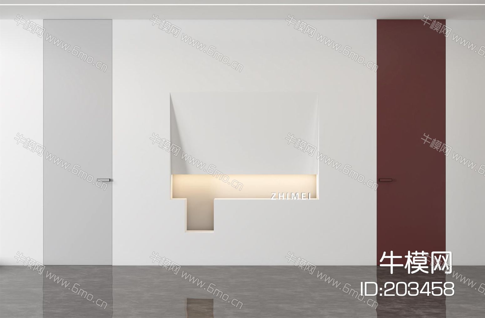 现代极简单开门