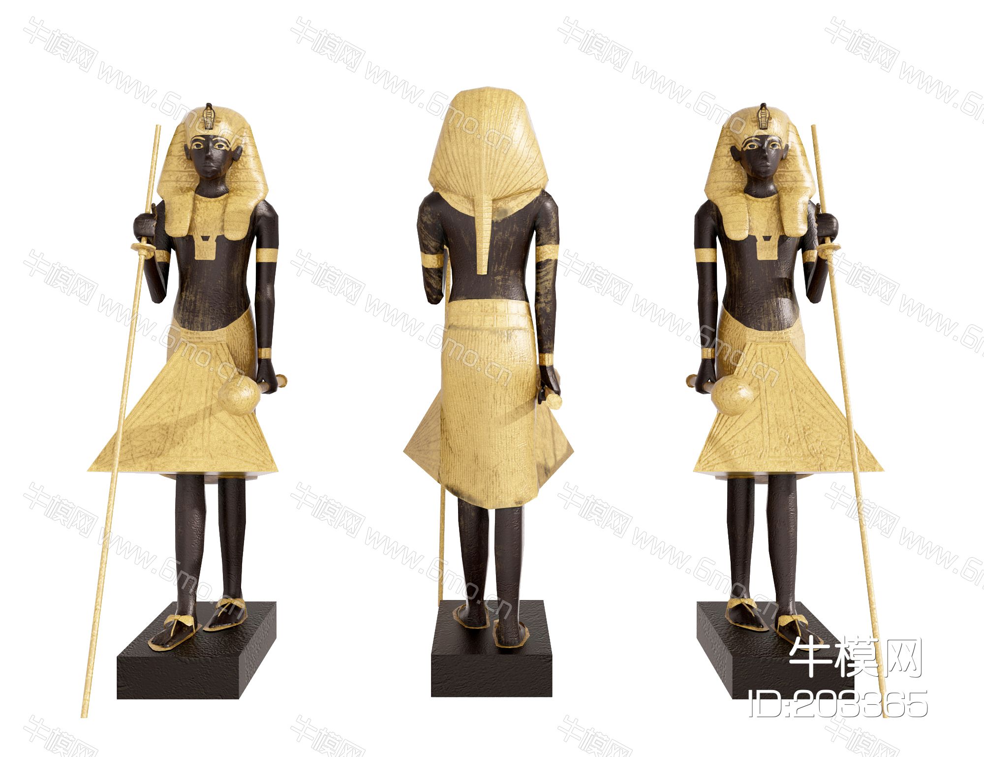 现代埃及法老雕塑，雕像