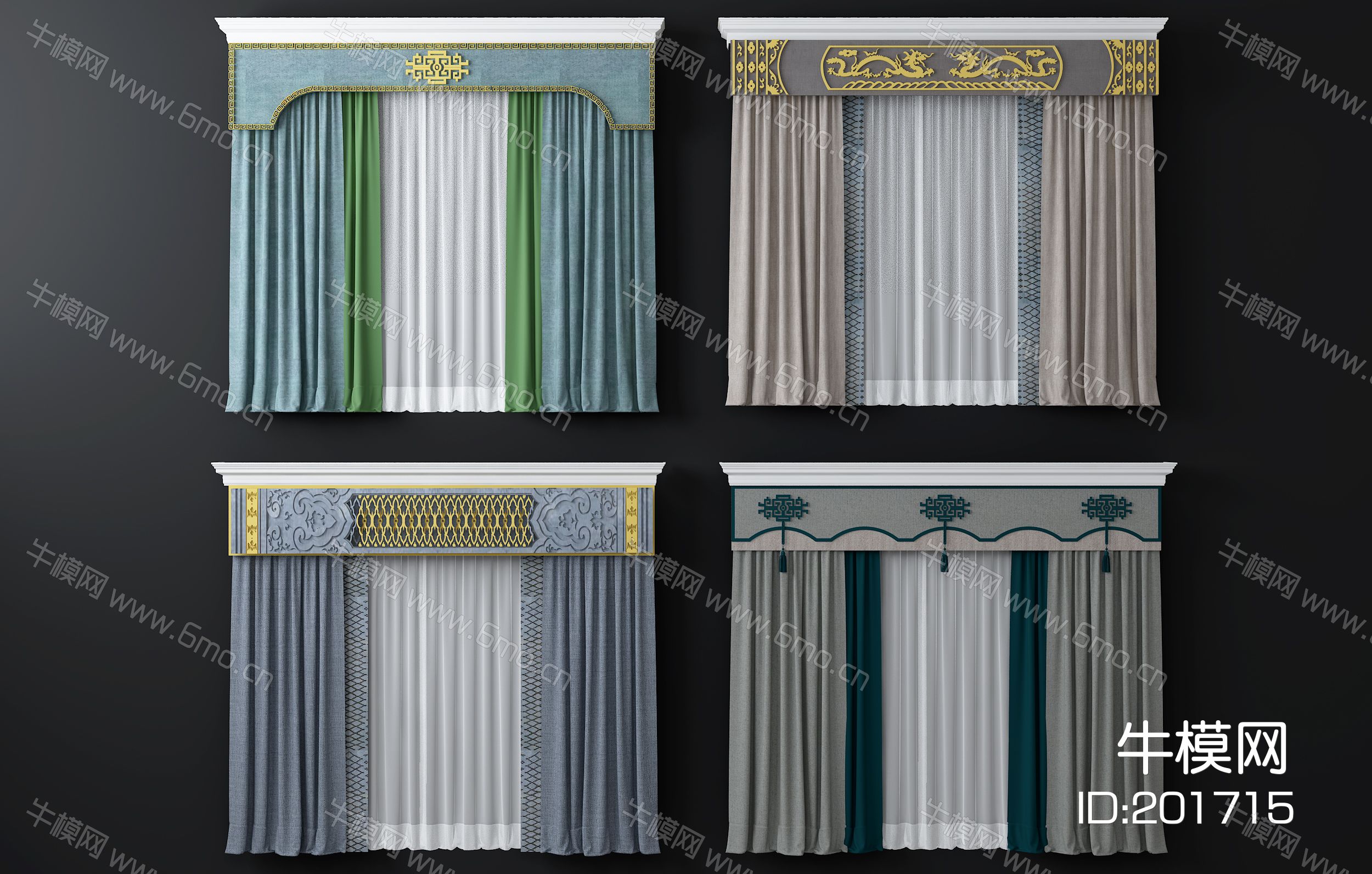 新中式儿童布艺窗帘