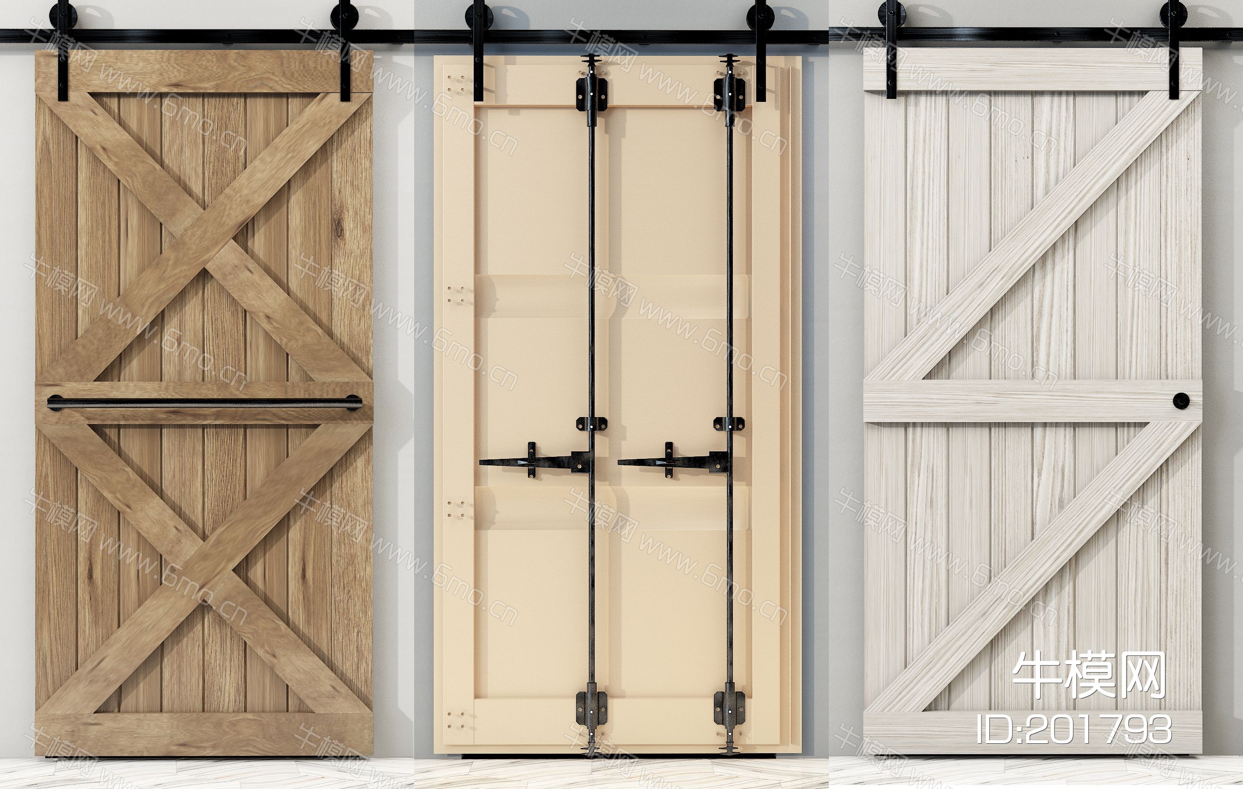 现代木质谷仓门