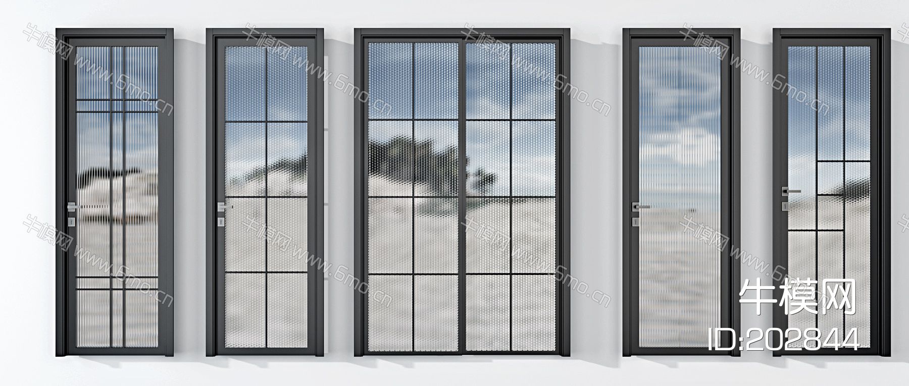 现代玻璃门厨卫门，推拉门