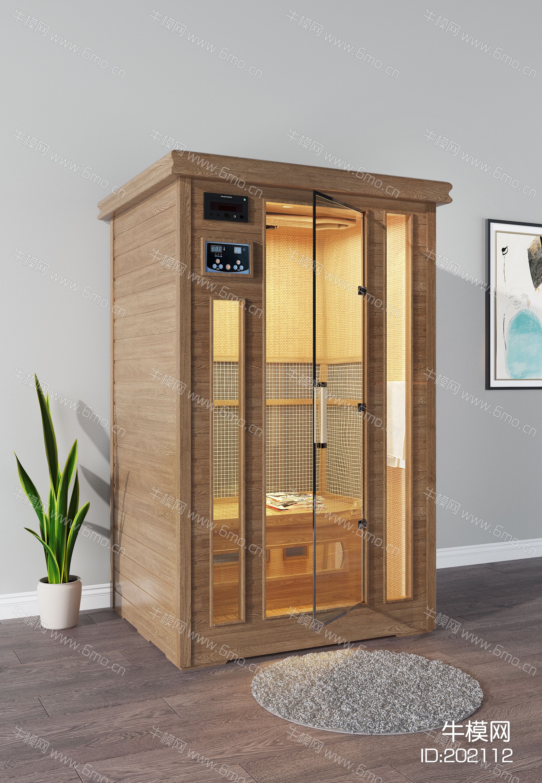 现代单人桑拿房,
