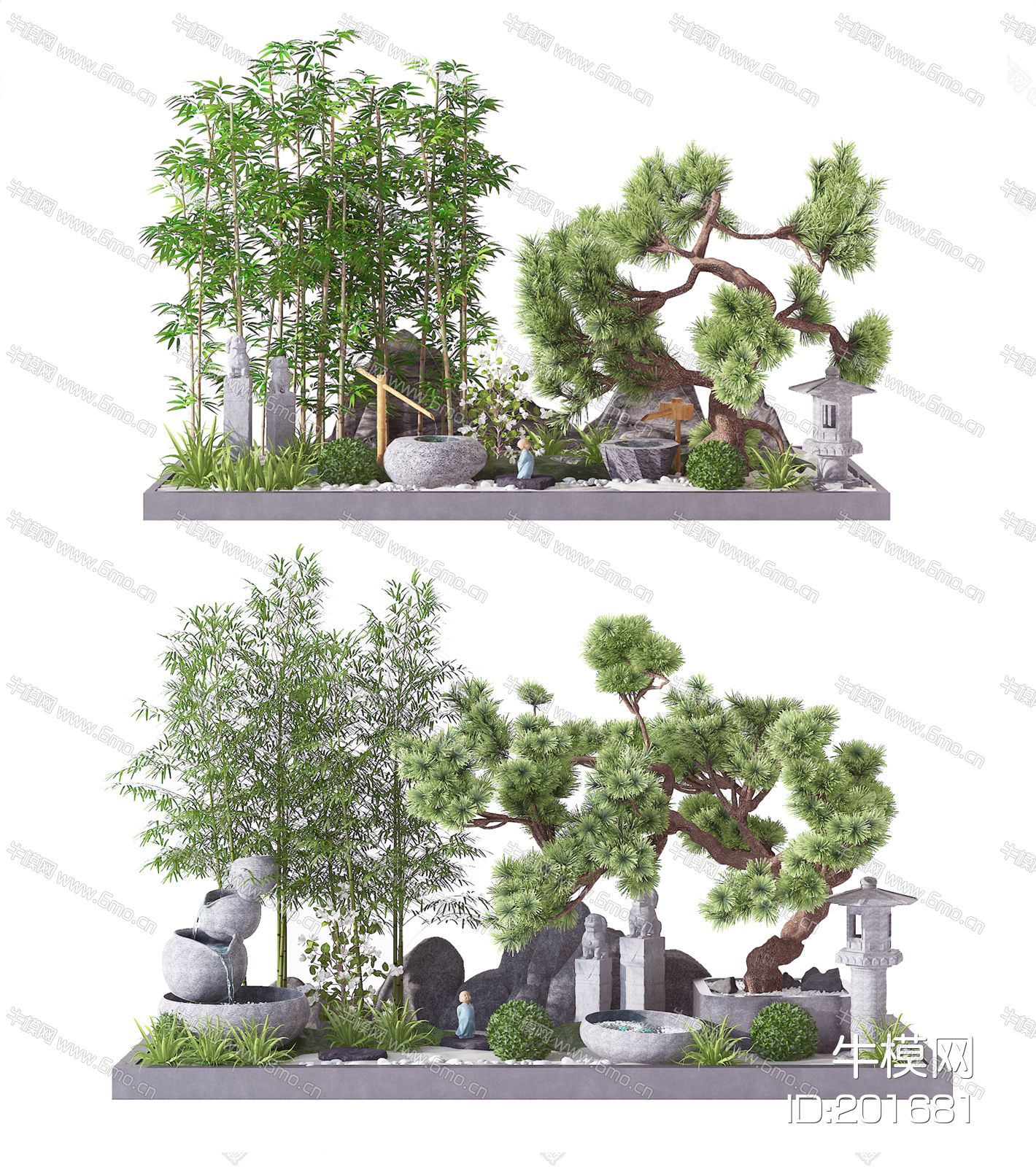 新中式景观小品