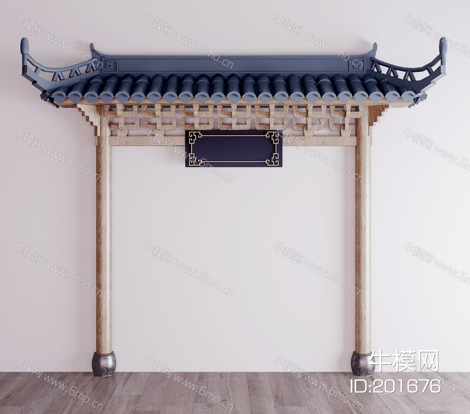中式古建门头屋檐
